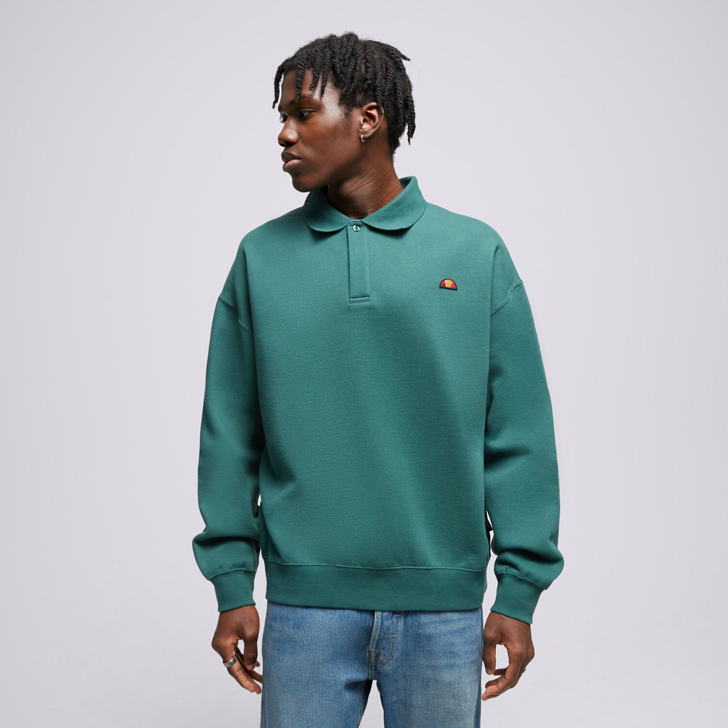 Bărbați bluză ELLESSE BLUZĂ ETONA SWEATSHIRT DGREEN SHT19011502 Verde