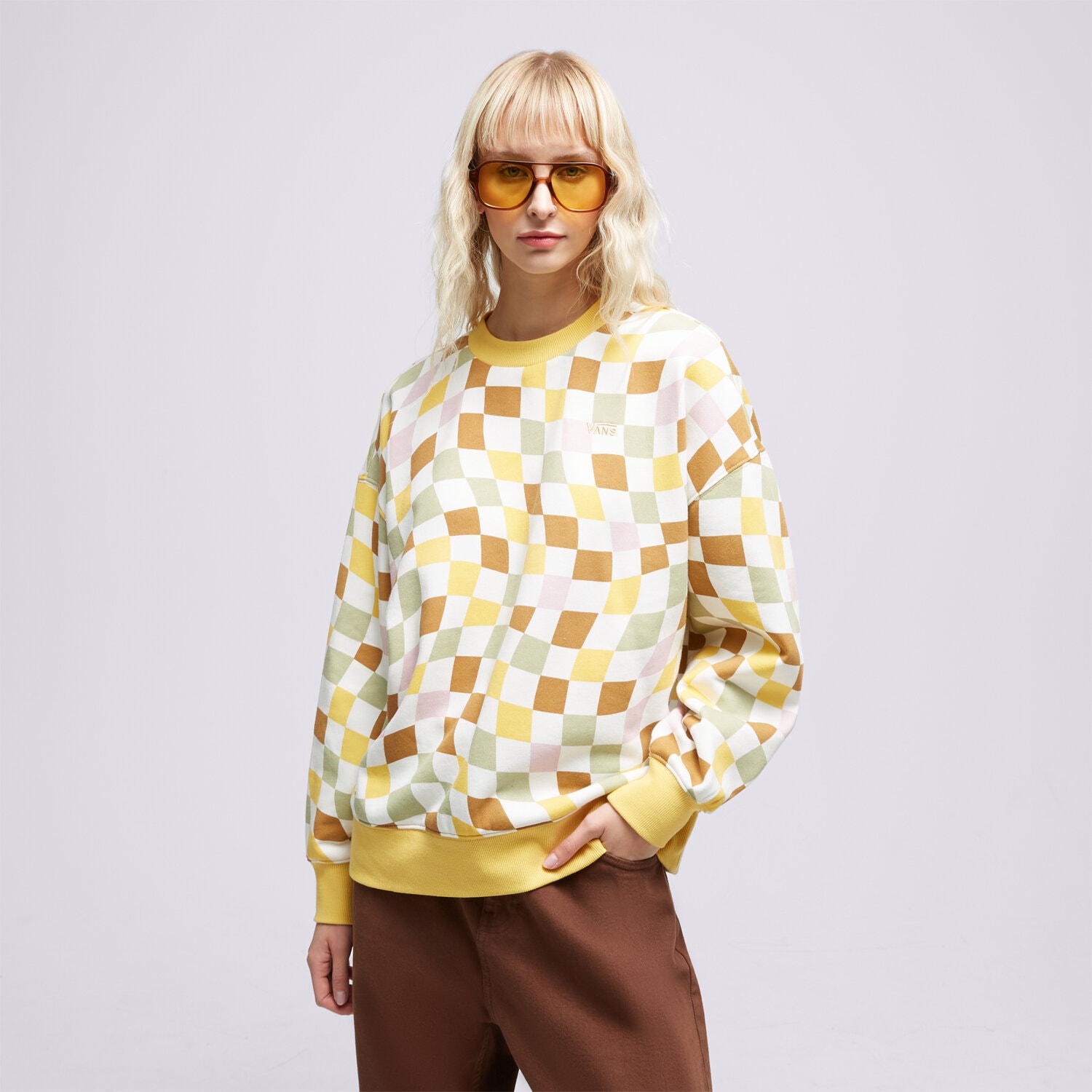 Femei bluză VANS BLUZĂ CLUB SLOUCHY CREW VN000A7HOC21 Mulicolor