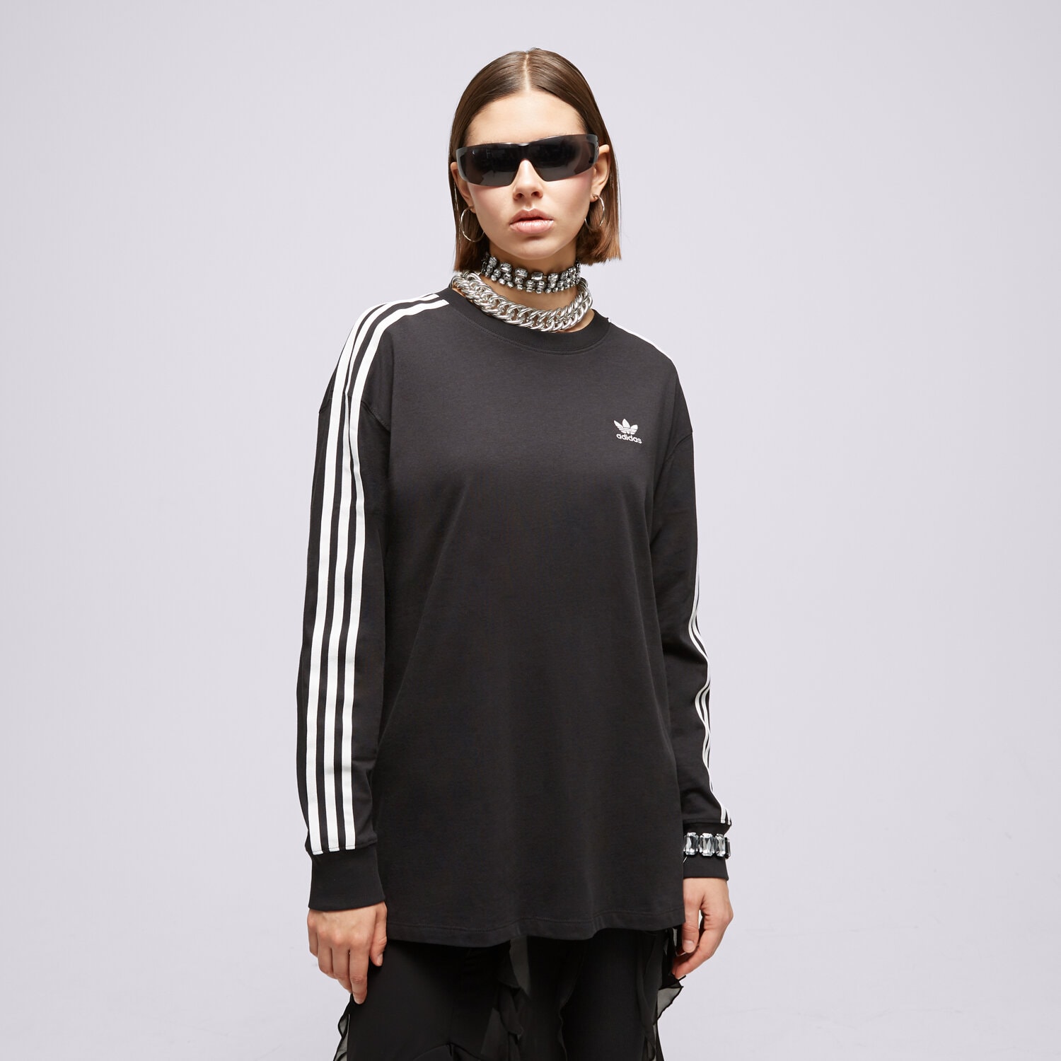 Femei tricou ADIDAS TRICOU 3S OS LS IK4053 Negru