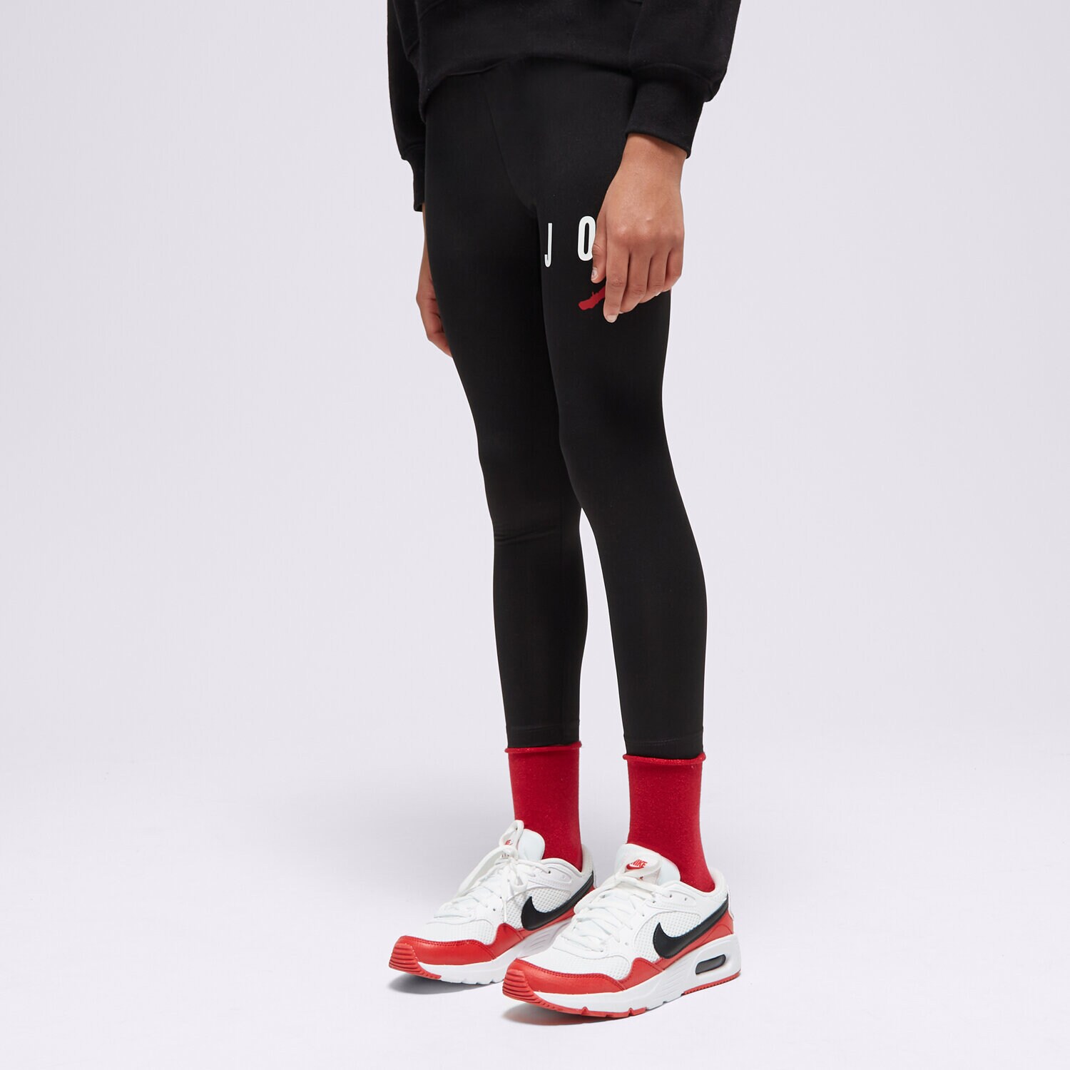 Pantaloni pentru copii JORDAN COLANȚI JUMPMAN SUSTAINABLE LEGGING GIRL 45B913-023 Negru