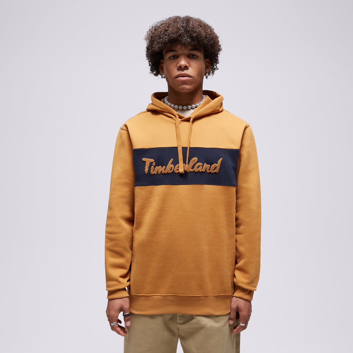 Bărbați bluză TIMBERLAND BLUZĂ CU GLUGĂ LS CURSIVE HOODIE TB0A6FKMP471 Galben Muștar