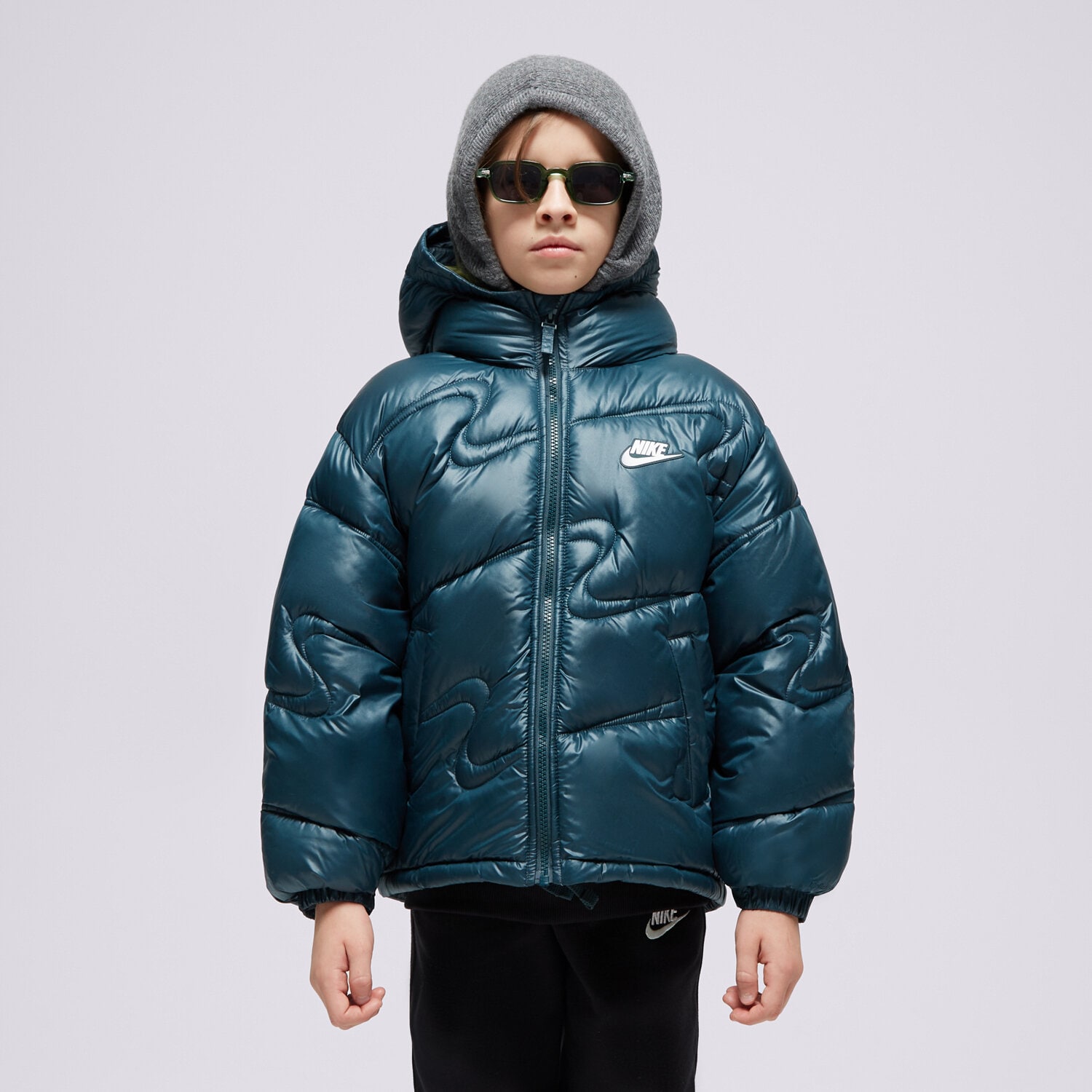 Jachetă de sezon pentru copii (primăvară/toamnă) NIKE JACHETĂ DE IARNĂ K NSW TF RPL HGH SNFL UNISEX FD2841-328 Verde