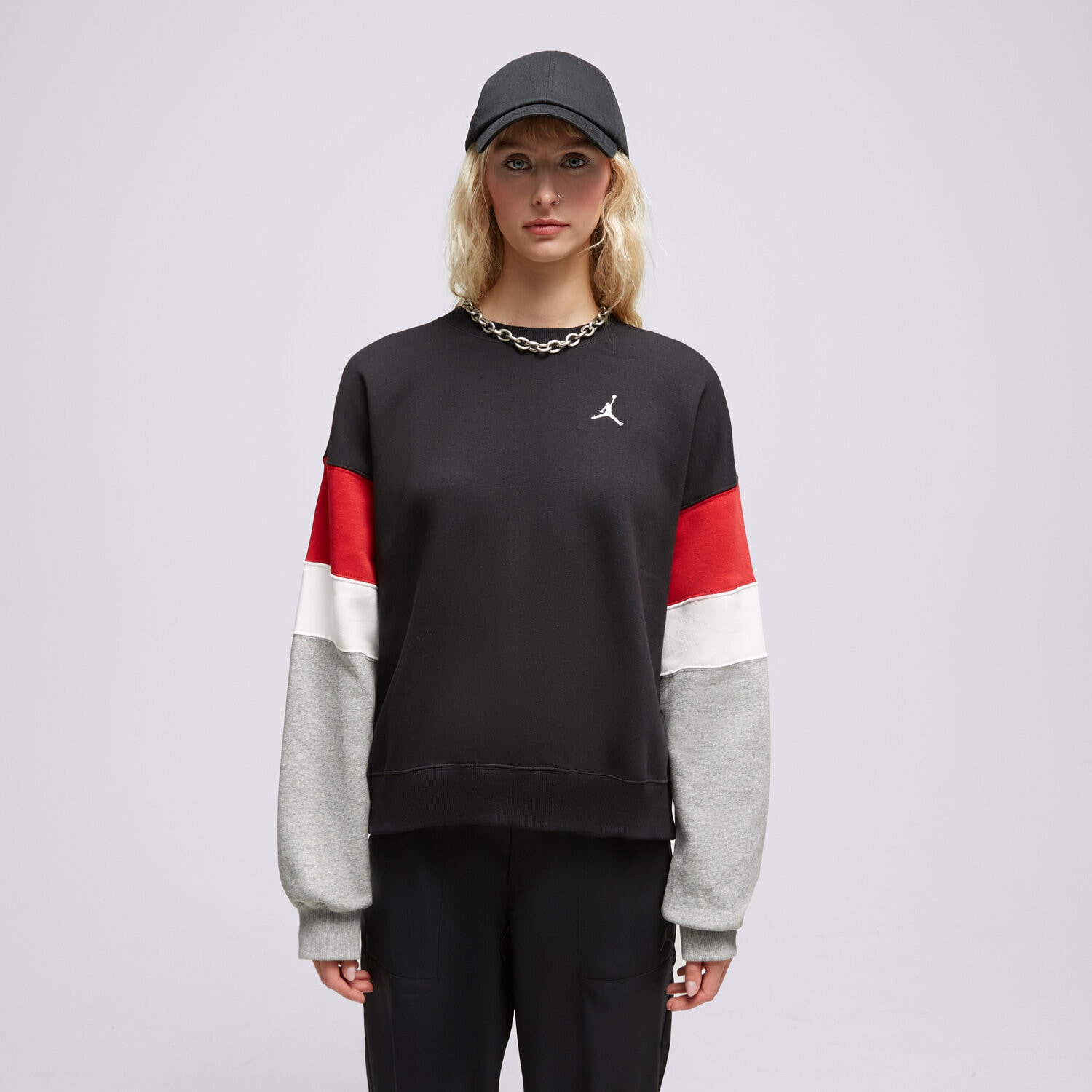 Femei bluză JORDAN BLUZĂ W J BRKLN C&S CREW FB5174-010 Negru