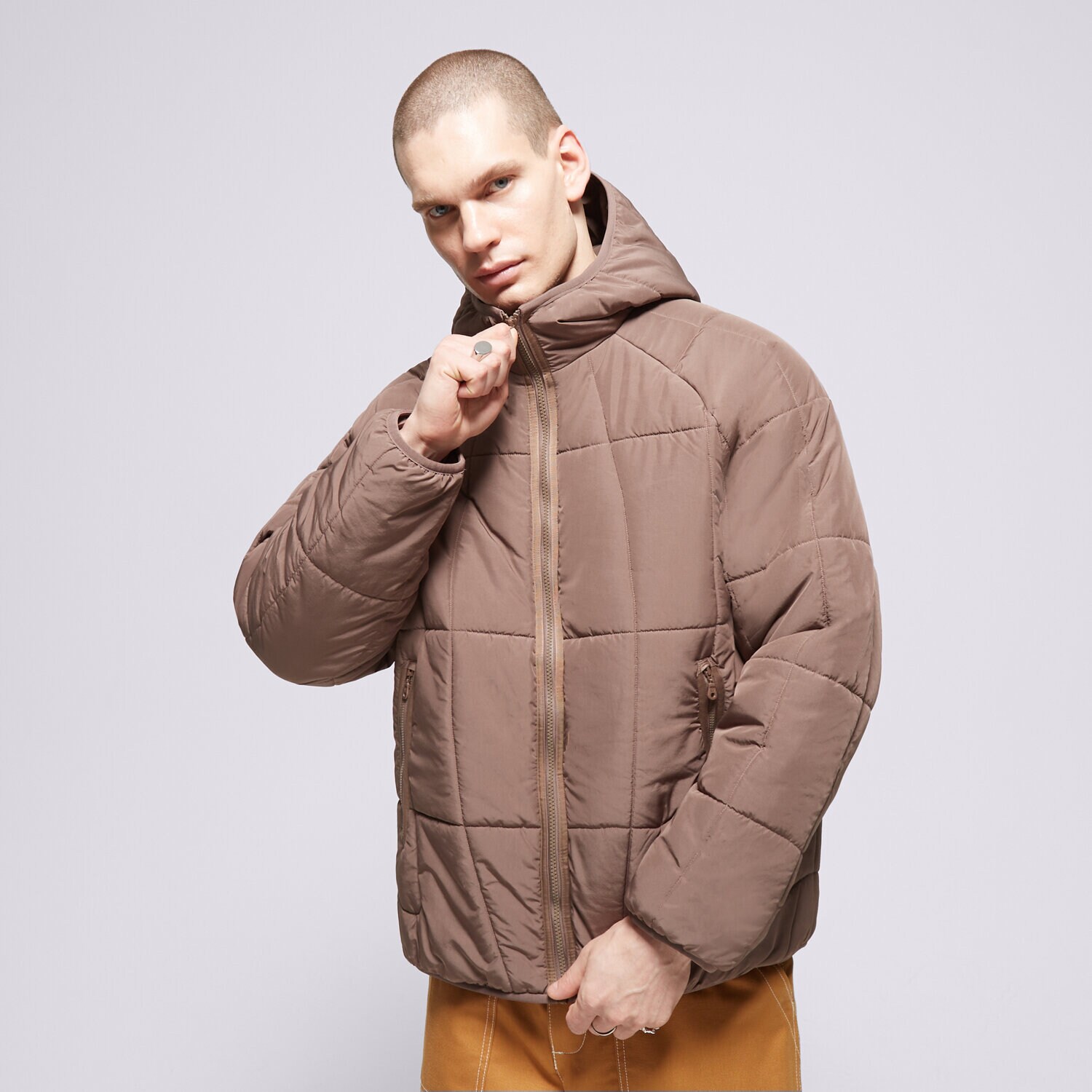 Bărbați eacă de iarnă ADIDAS JACHETĂ CU PUF ADV PUFF HZ0697 Maro