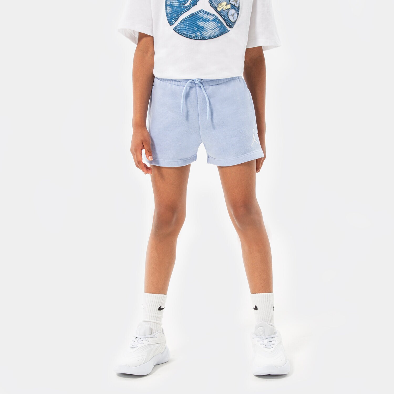 Pantaloni scurți și rochii pentru copii JORDAN PANTALONI SCURȚI ESSENTIALS SHORTS GIRL 45A771-C8H Albastru