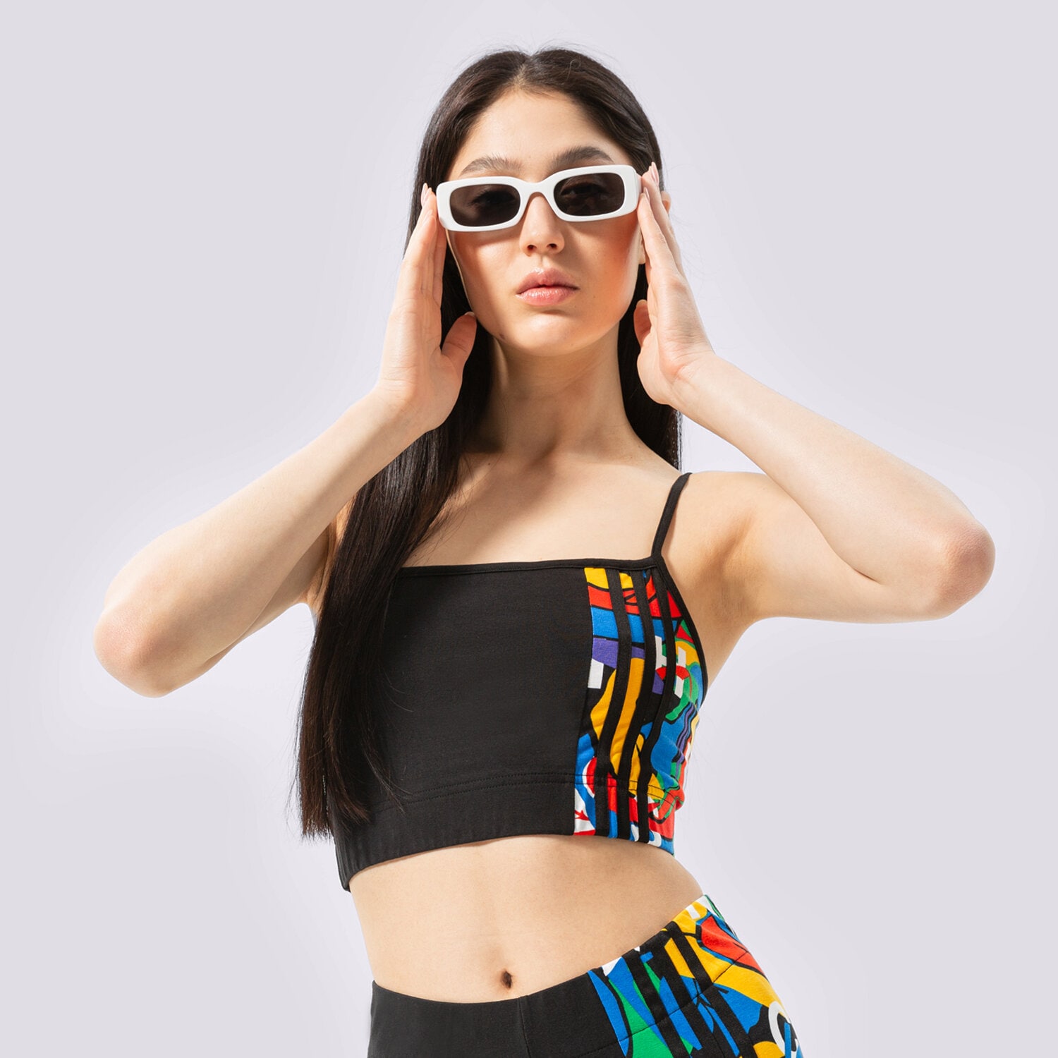 Femei tricou ADIDAS CROP TOP HC4465 Negru