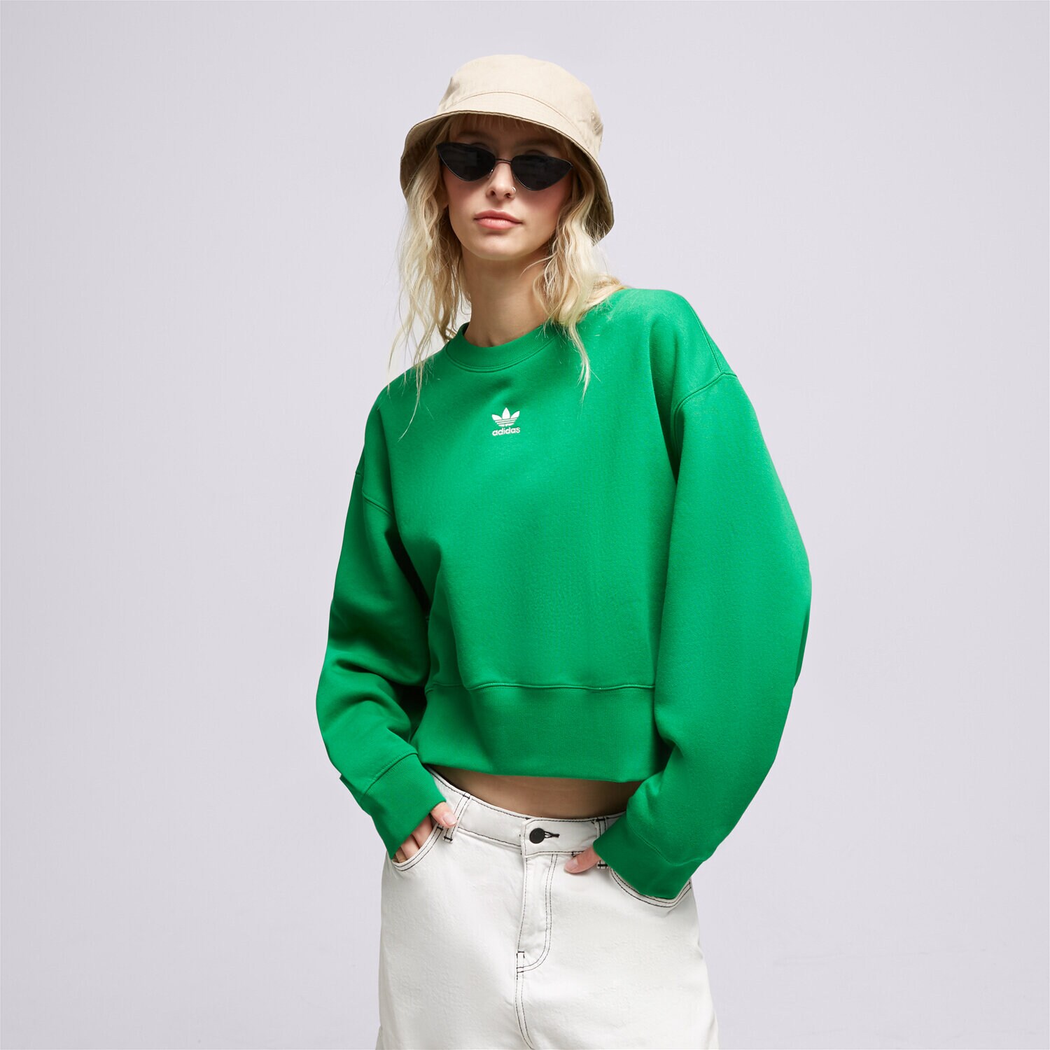 Femei bluză ADIDAS BLUZĂ SWEATSHIRT IJ9772 Verde