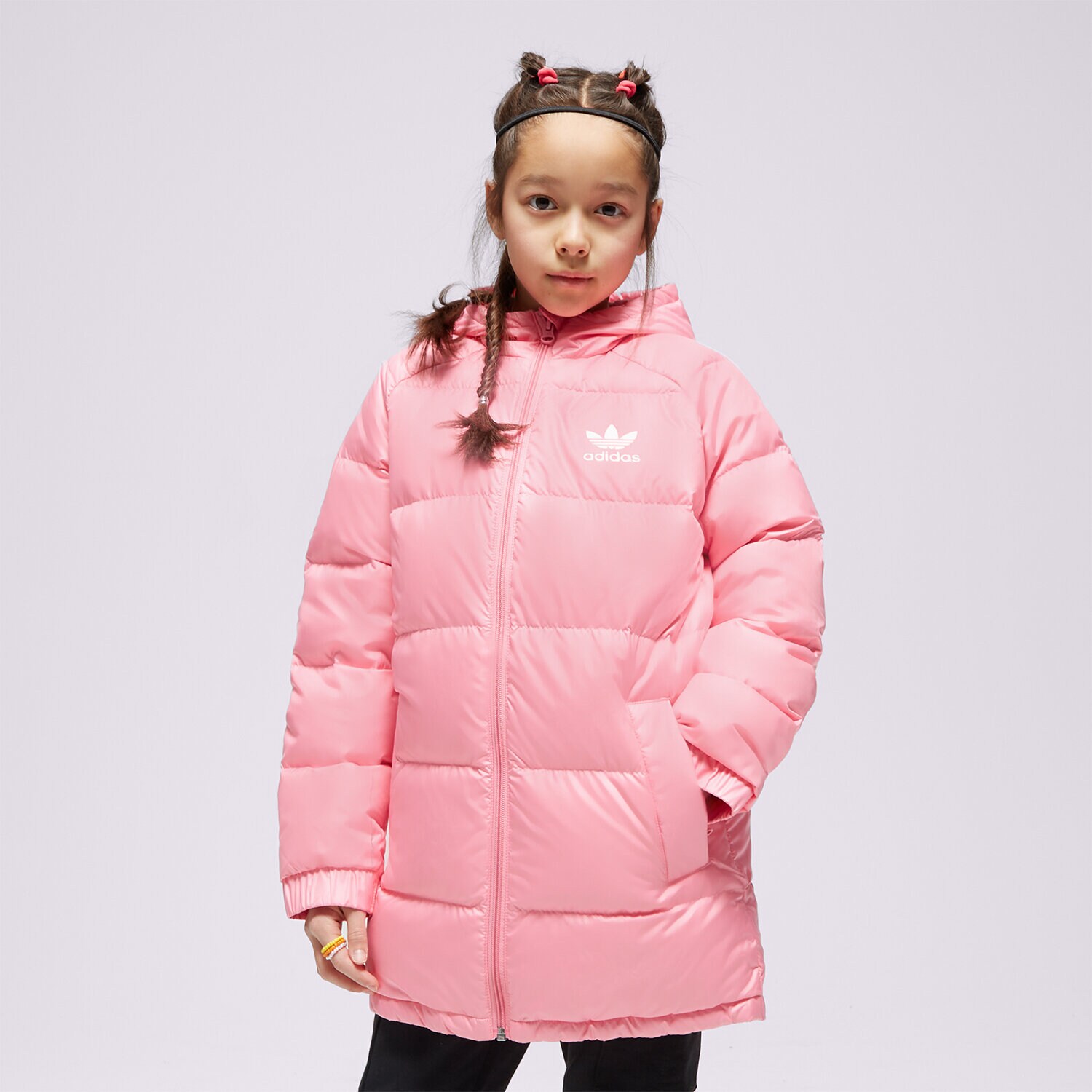 Jachetă de sezon pentru copii (primăvară/toamnă) ADIDAS JACHETĂ DE IARNĂ ELO GIRL HK0389 Roz