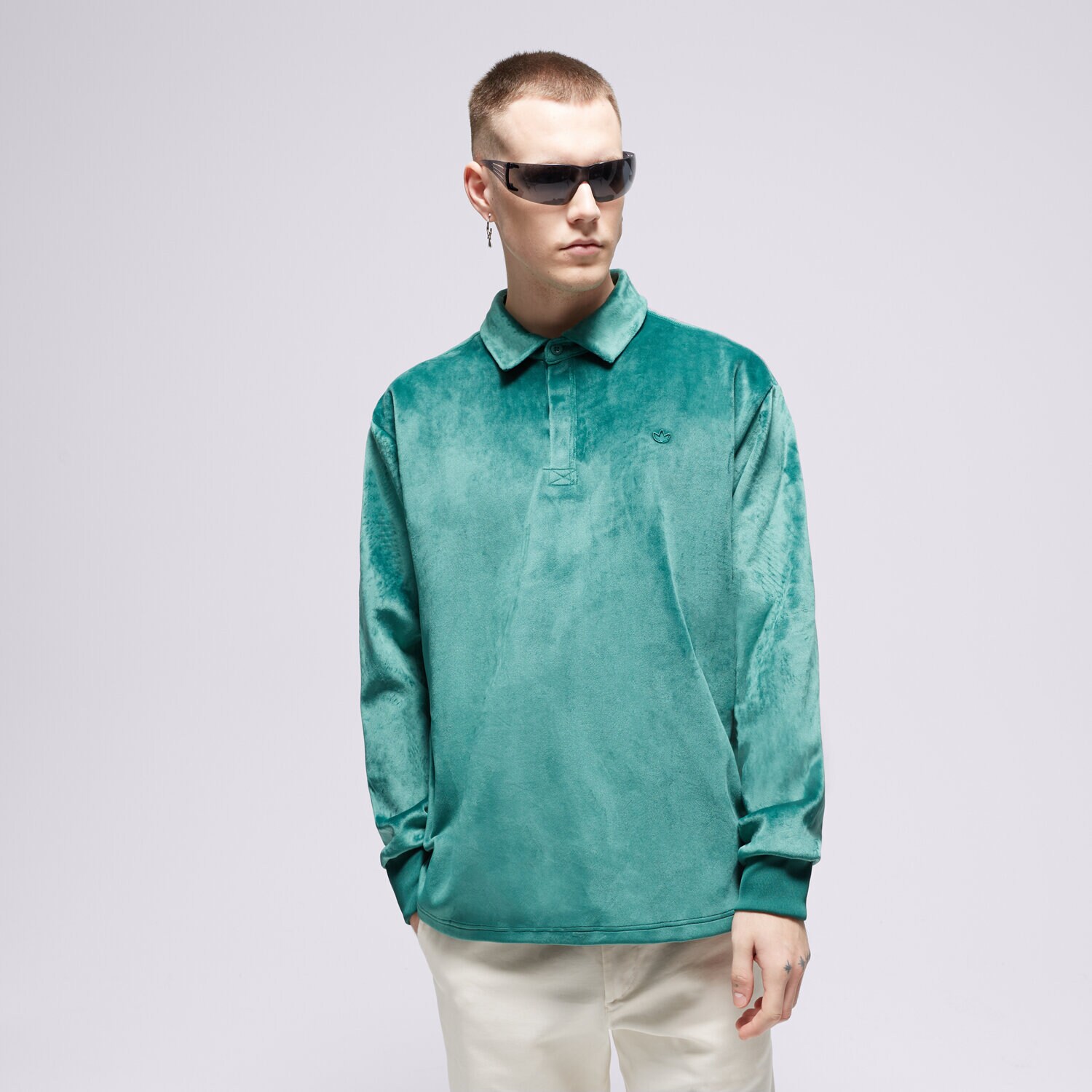 Bărbați tricou ADIDAS TRICOU P ESS+ V LS POL II5757 Verde