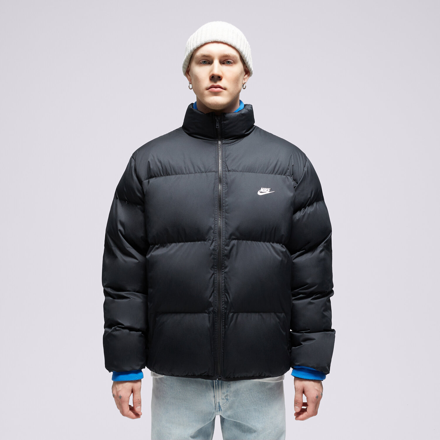 Bărbați eacă de iarnă NIKE JACHETĂ M NK CLUB PUFFER FB7368-010 Negru