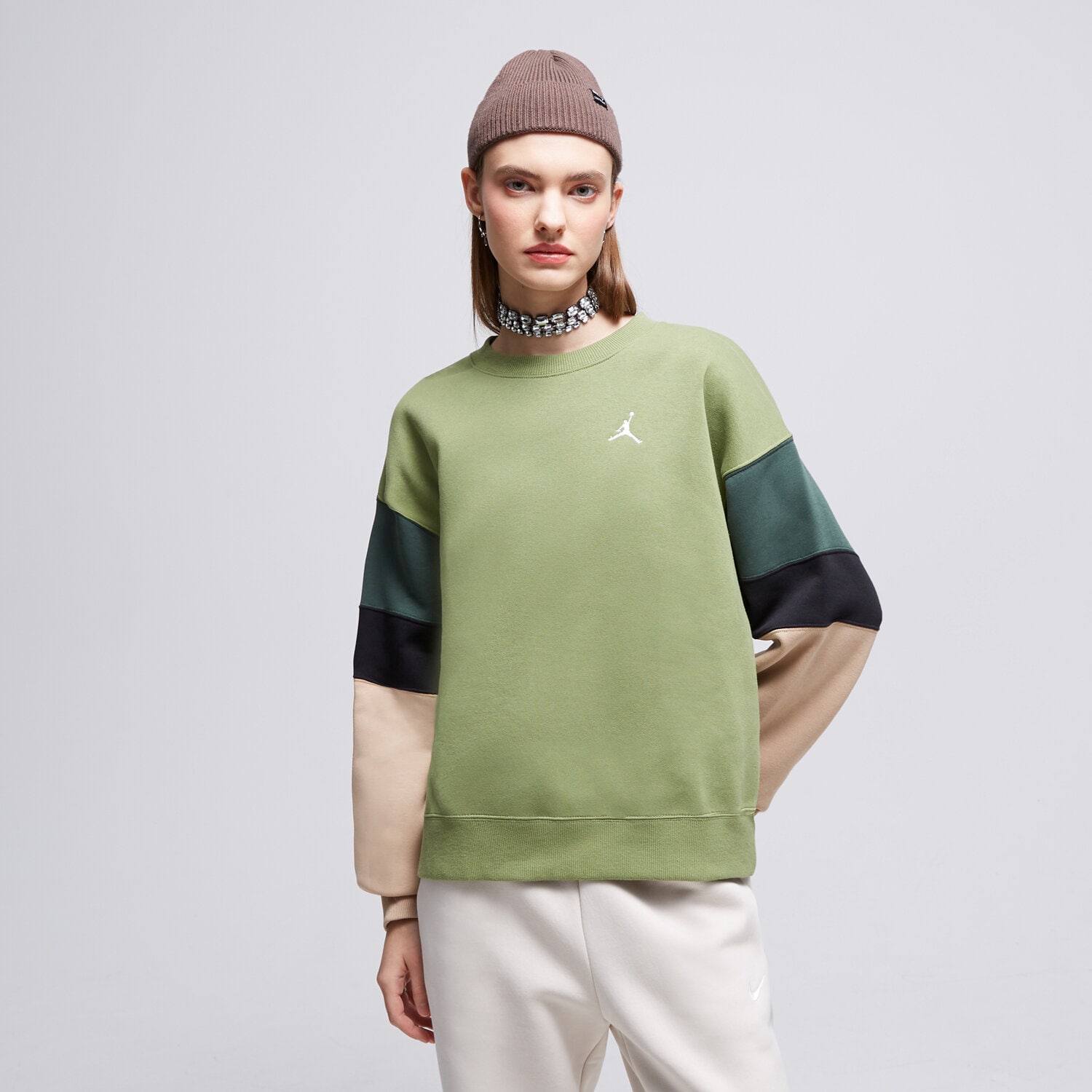 Femei bluză JORDAN BLUZĂ W J BRKLN C&S  FB5174-340 Verde