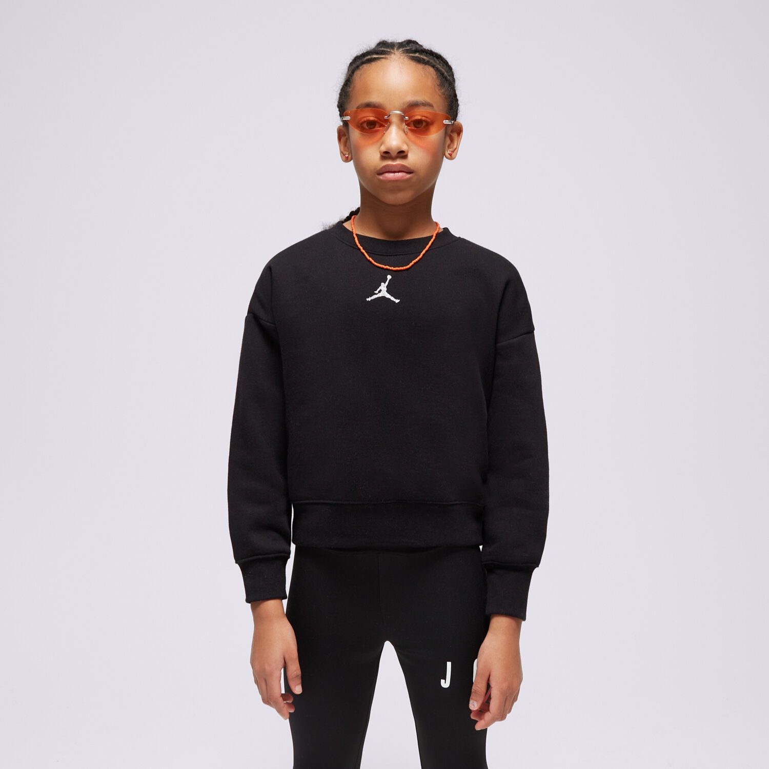 Copii bluză JORDAN BLUZĂ JUMPMAN ICON PLAY CREW GIRL 45C387-GAY Negru