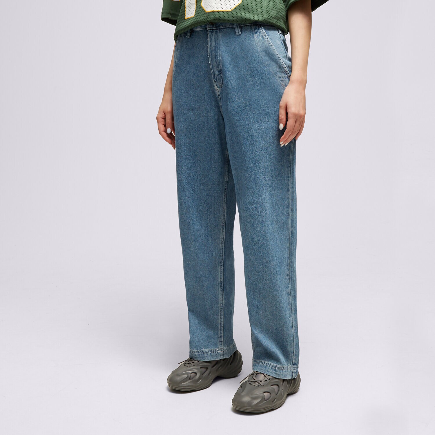 Femei pantaloni VANS PANTALONI  GROUND WORK DENIM VN000A7J7W61 Albastru