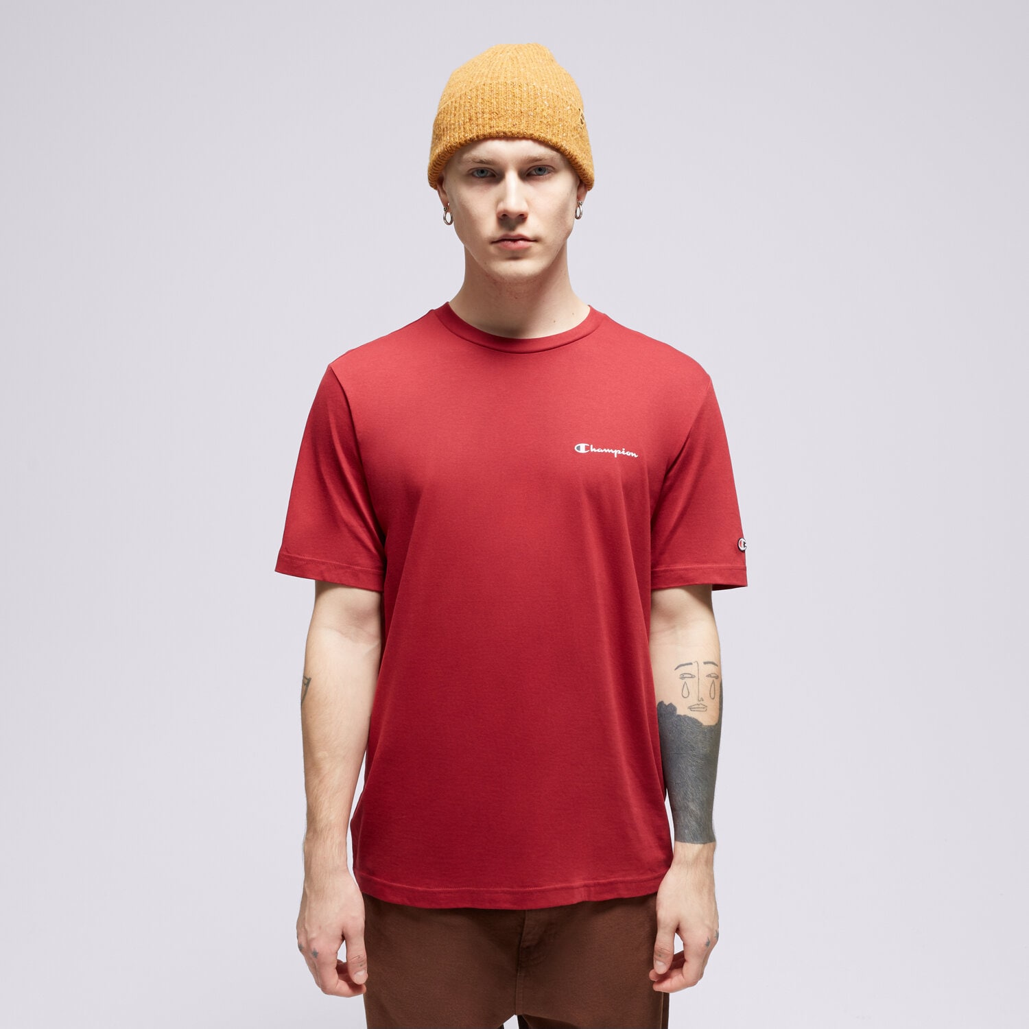 Bărbați tricou CHAMPION TRICOU CREWNECK 219214RS508 Bordo