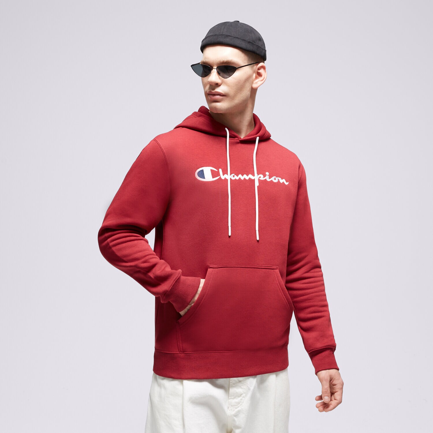 Bărbați bluză CHAMPION BLUZĂ CU GLUGĂ HOODED SWEATSHIRT 219203RS508 Bordo