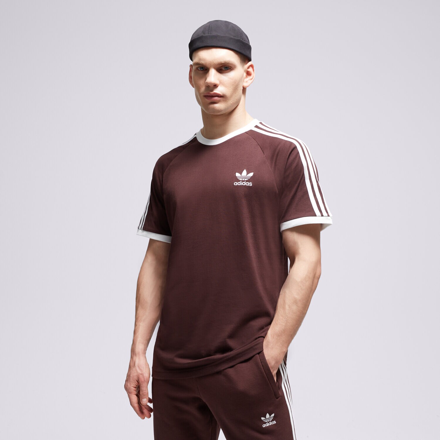 Bărbați tricou ADIDAS TRICOU 3-STRIPES TEE IM2077 Maro