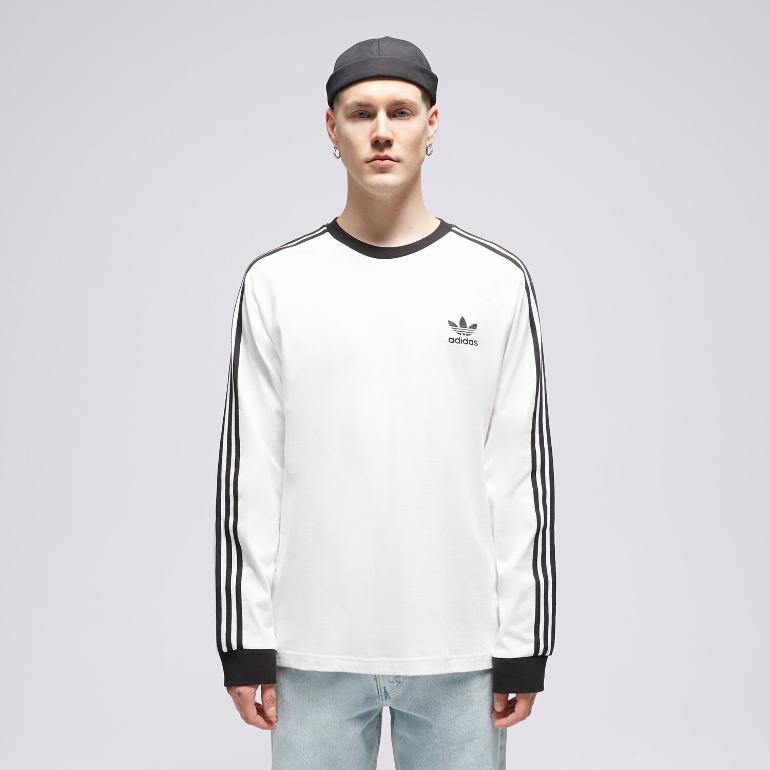 Bărbați tricou ADIDAS TRICOU 3 STRIPES LS T IA4879 Alb
