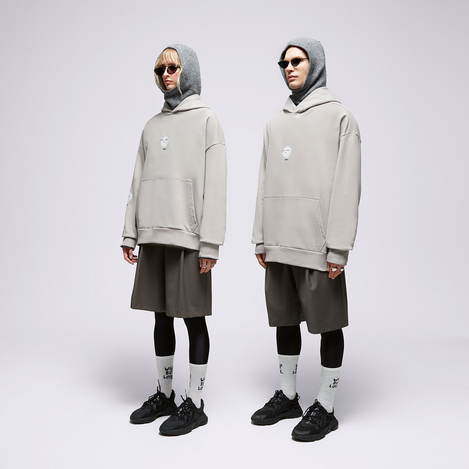 Femei bluză S.NOW JOB SIZEER HOODIE "I'M LEVITATING" GRAY SI323BLU55001 Gri