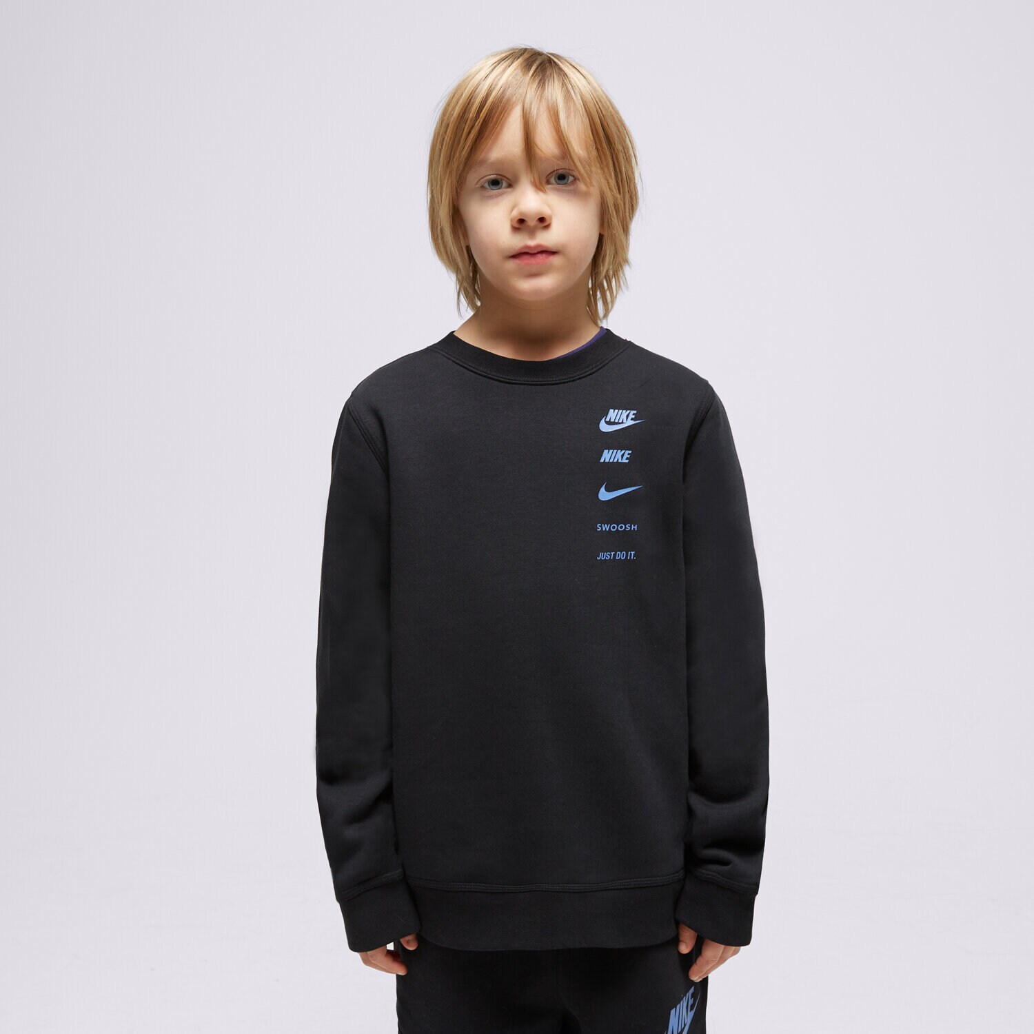 Copii bluză NIKE BLUZĂ B NSW SI FLC CREW BB BOY FN7711-010 Negru