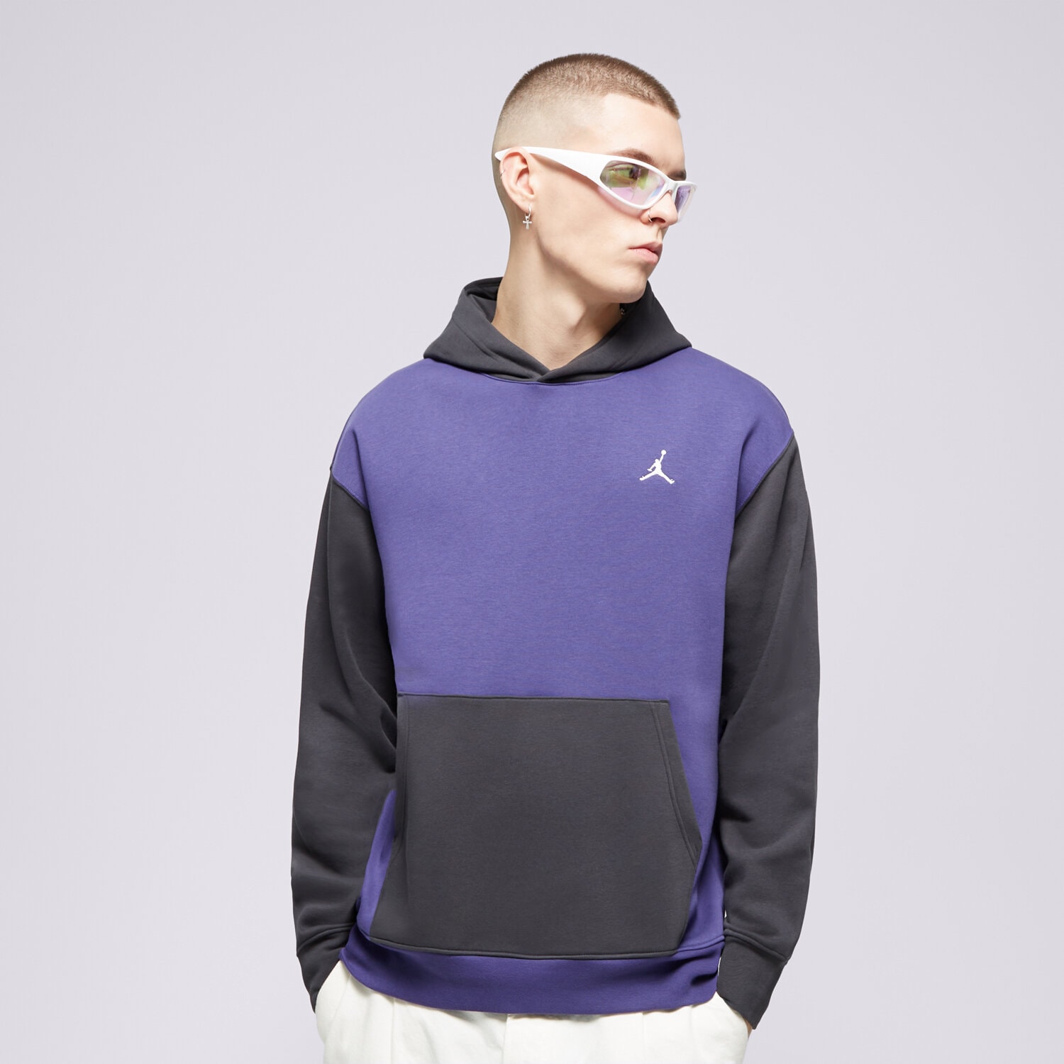 Bărbați bluză JORDAN BLUZĂ CU GLUGĂ M J ESS FLC PO FJ7774-502 Violet