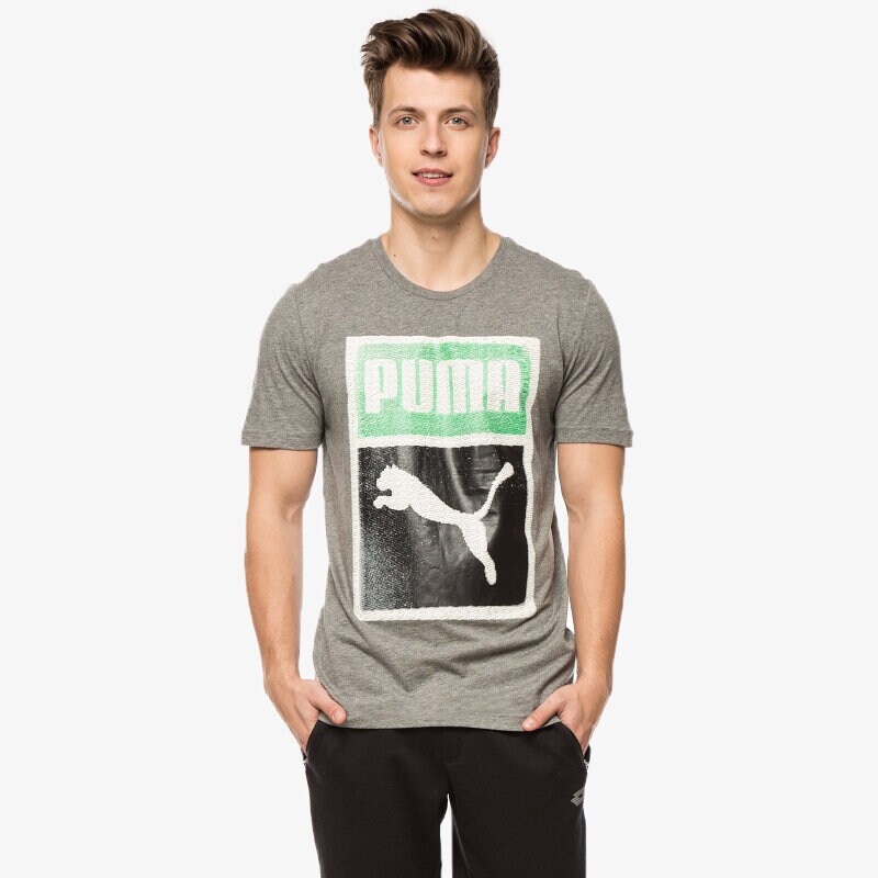 Bărbați tricou PUMA TRICOU BUSTIERĂND TEE MEDIUM 57040503 Gri