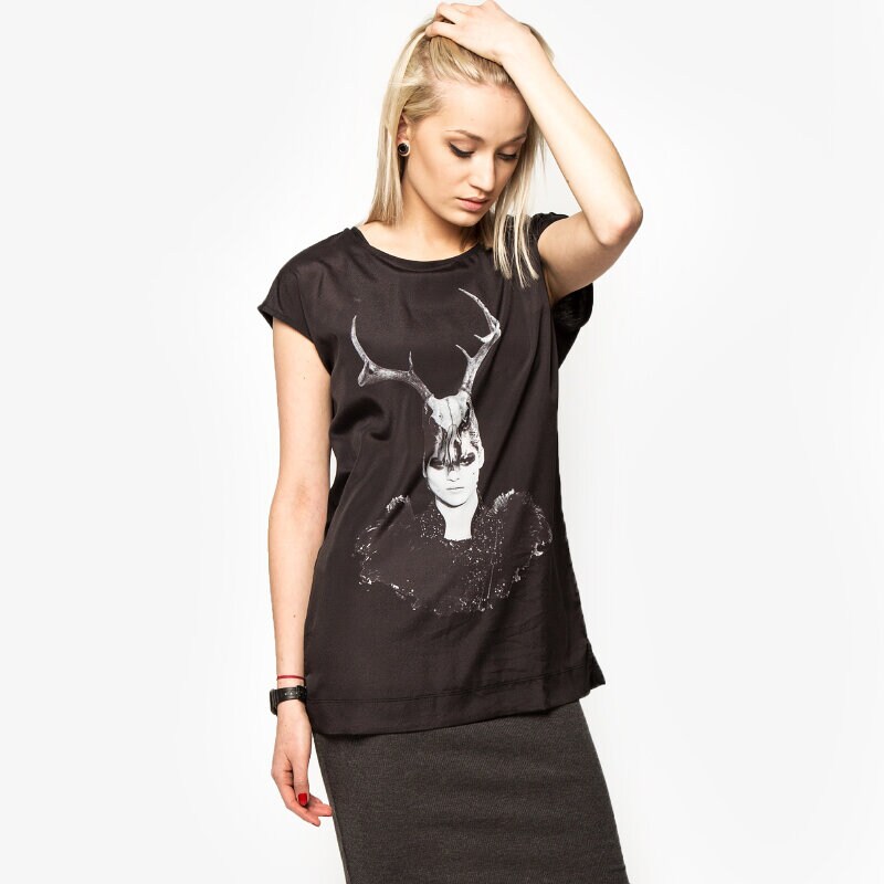 Femei tricou CONFRONT TRICOU ASAMA CF16TSD10001 Negru