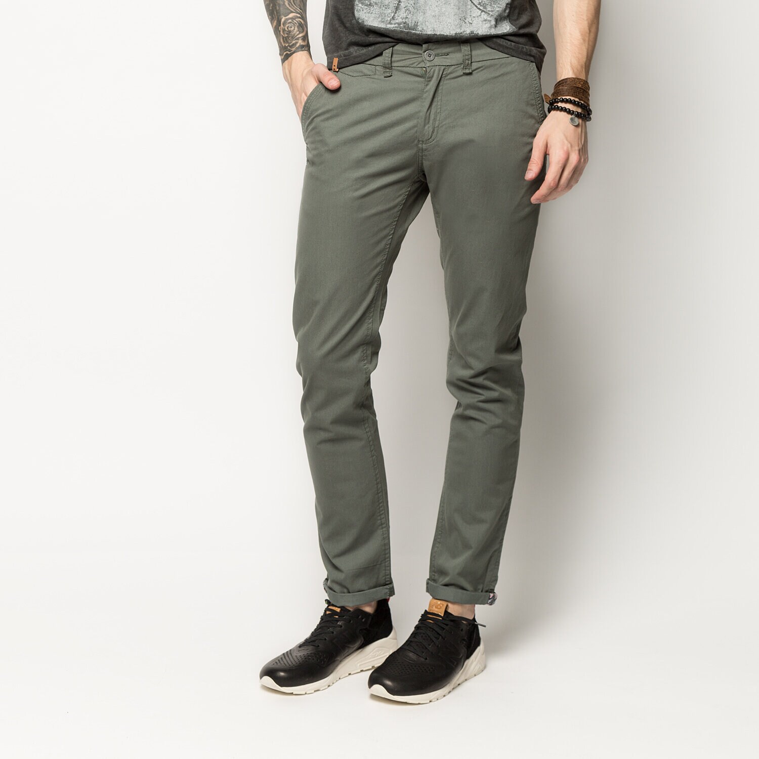 Bărbați pantaloni CONFRONT PANTALONI  JASPER CFV16SPM01002 Verde