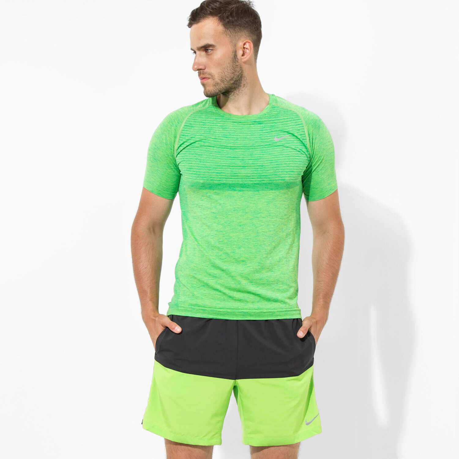 Bărbați tricou NIKE TRICOU DRI-FIT KNIT SS 717758319 Verde