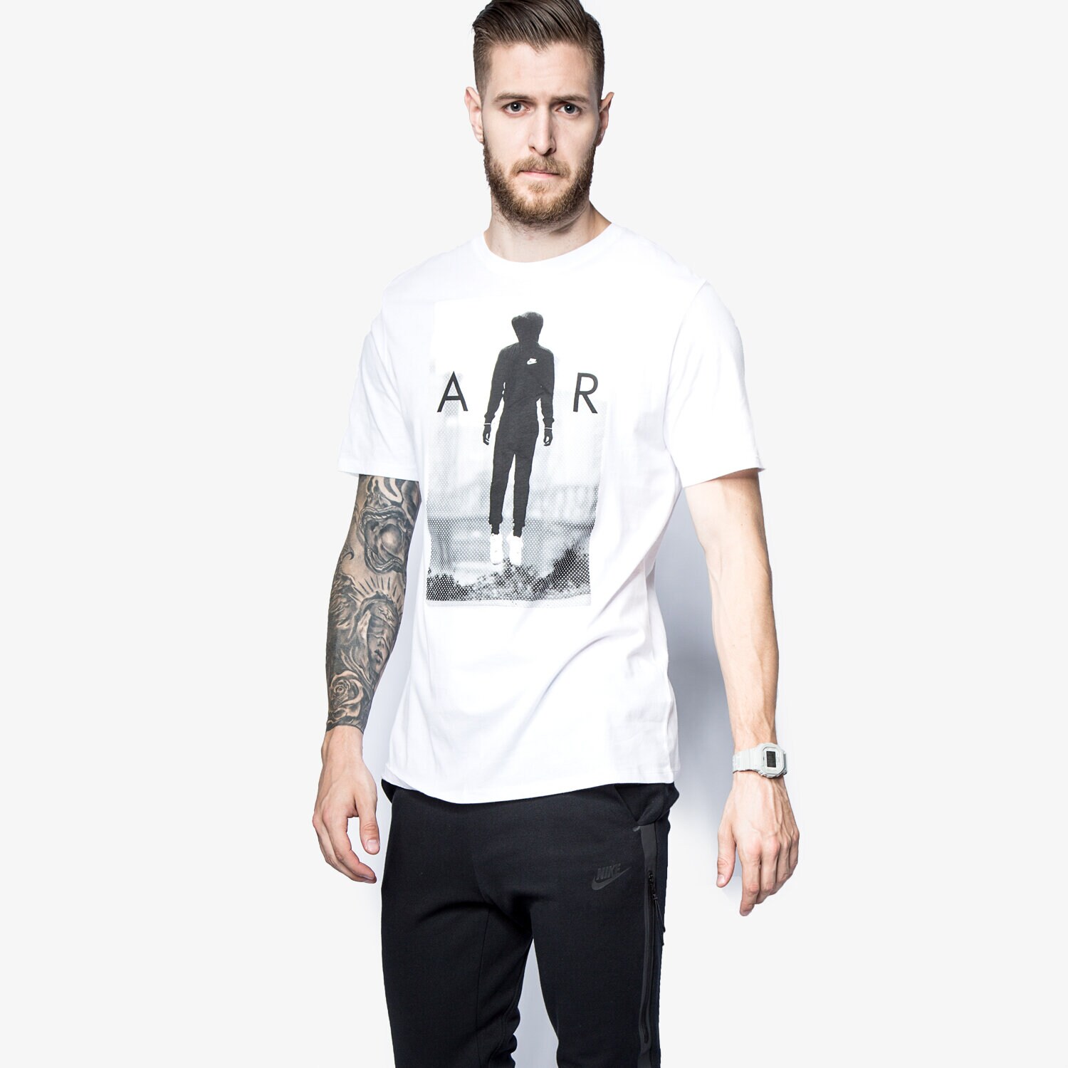Bărbați tricou NIKE TRICOU TEE-HIGH ON AIR 779816100 Alb