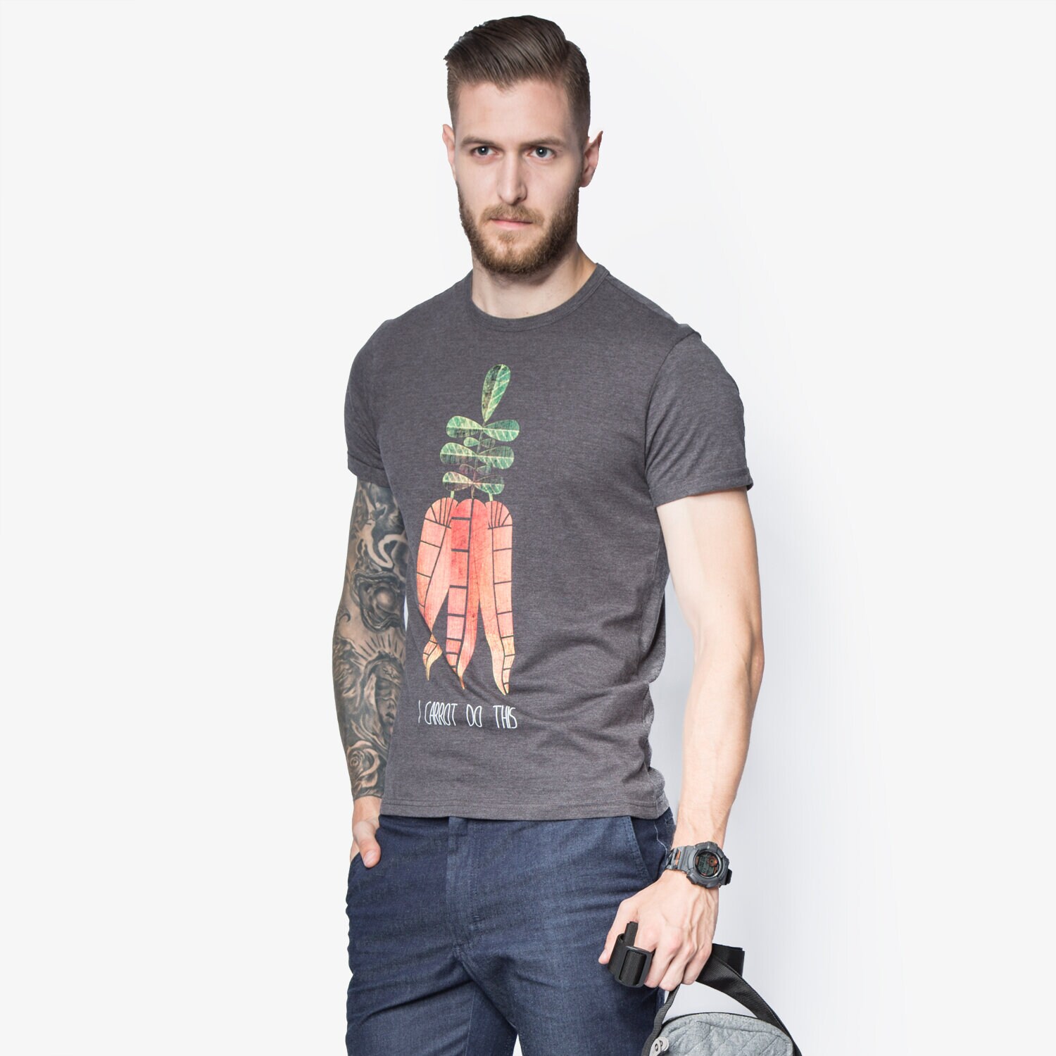 Bărbați tricou CONFRONT TRICOU CARROT CF16TSM90001 Gri