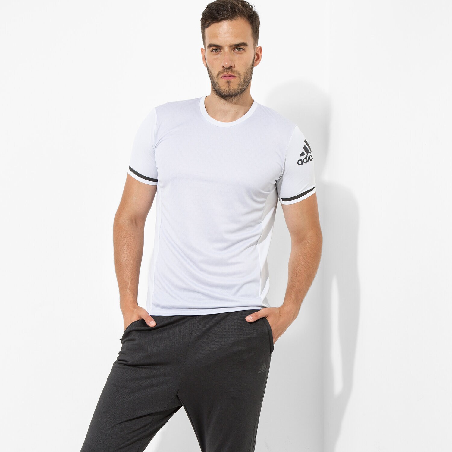 Bărbați tricou ADIDAS TRICOU SS SN CLMCH TEE M AI8363 Alb