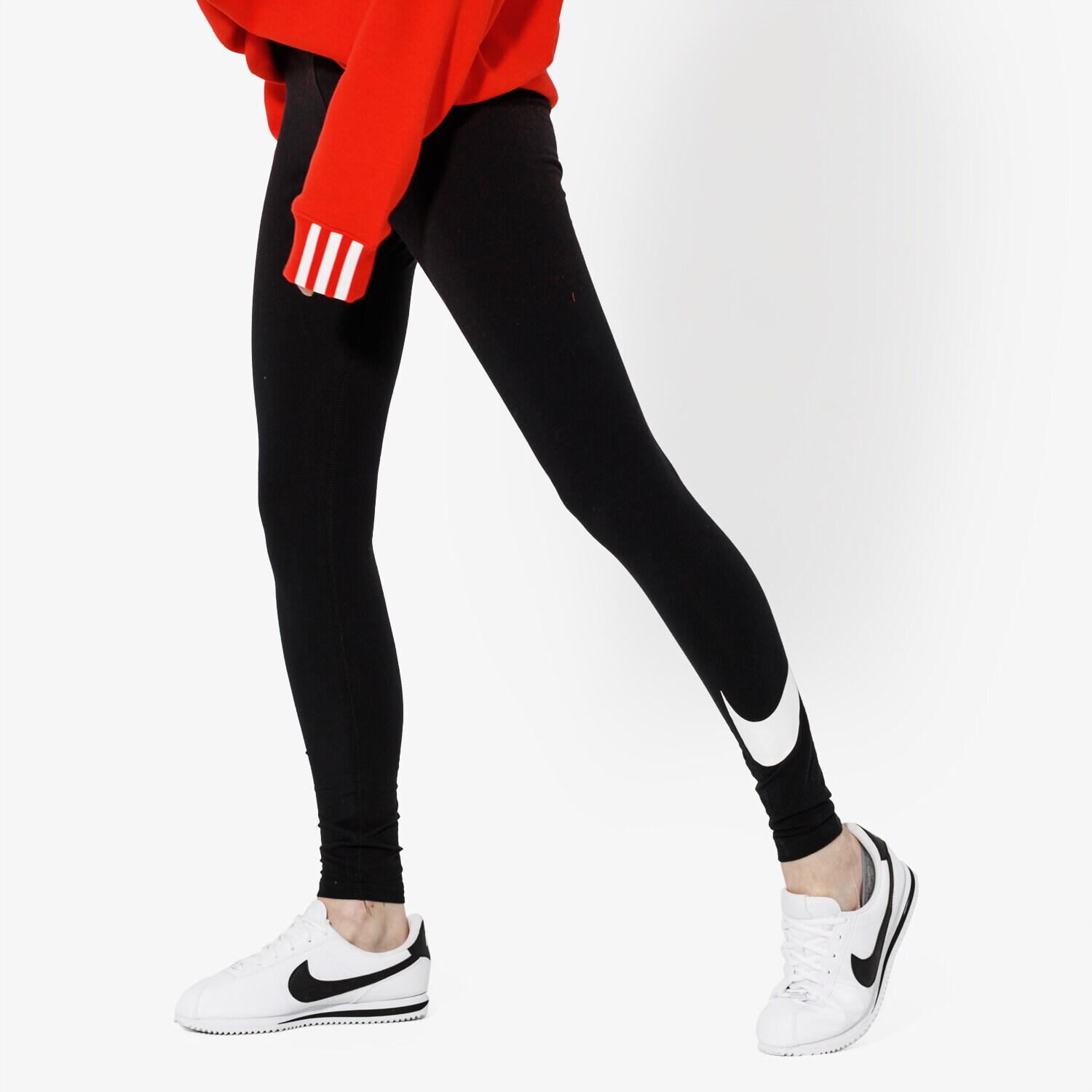 Femei pantaloni NIKE COLANȚI CLUB LEGGING LOGO2 815997010 Negru