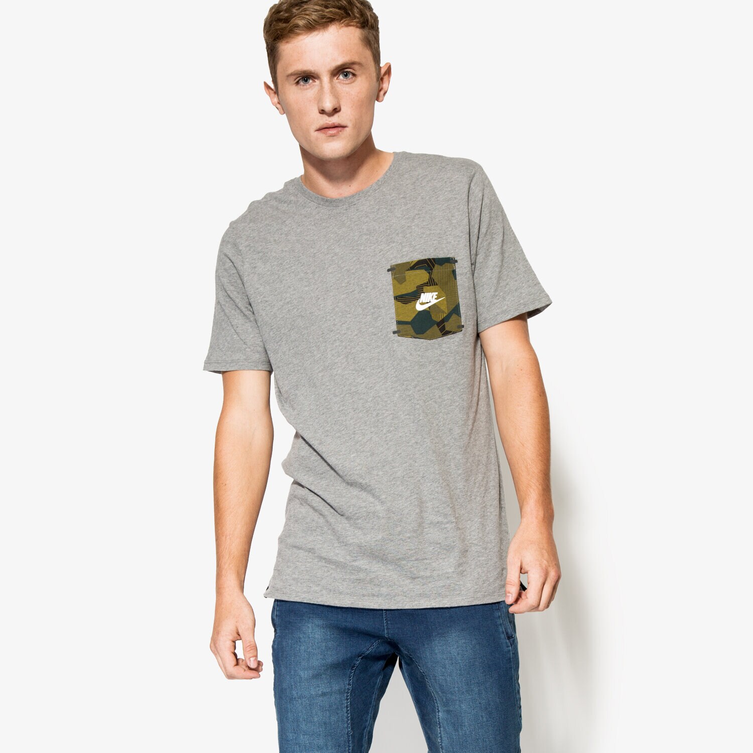 Bărbați tricou NIKE TRICOU NIKE TEE-DROP HEM POCKET 805208091 Gri