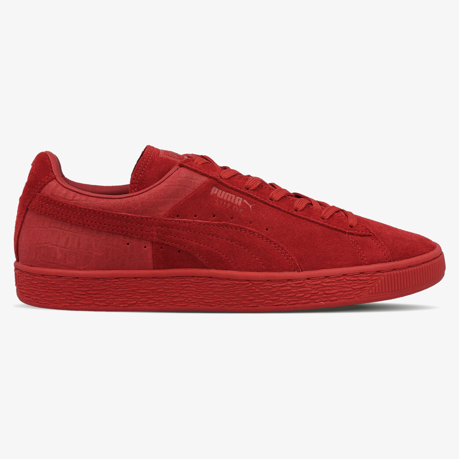 Barbați pantofi sport PUMA SUEDE CLASSIC CASUAL EMBOSS 36137203 Roșu