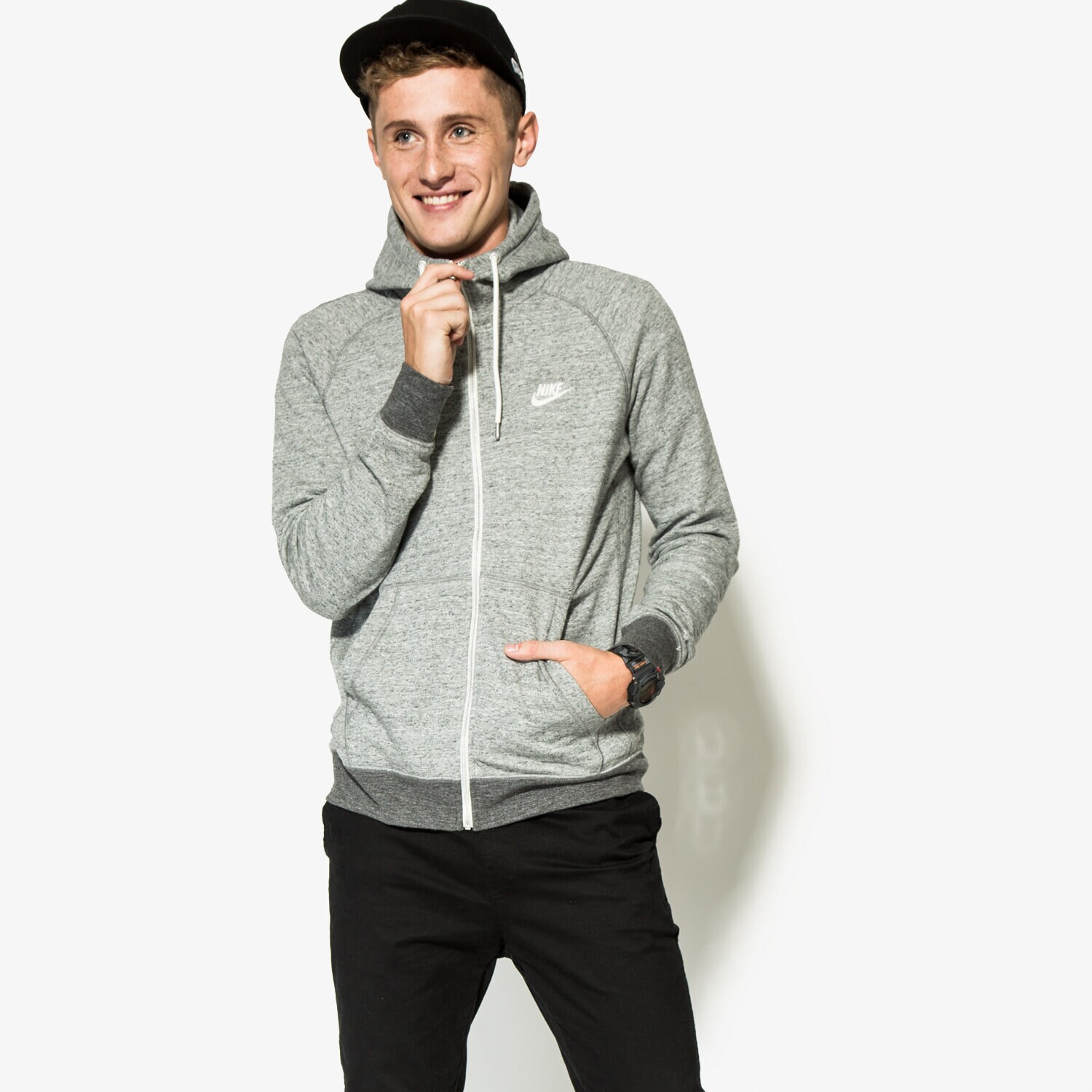 Bărbați bluză NIKE BLUZĂ M NSW LEGACY HOODIE FZ FT 805057091 Gri