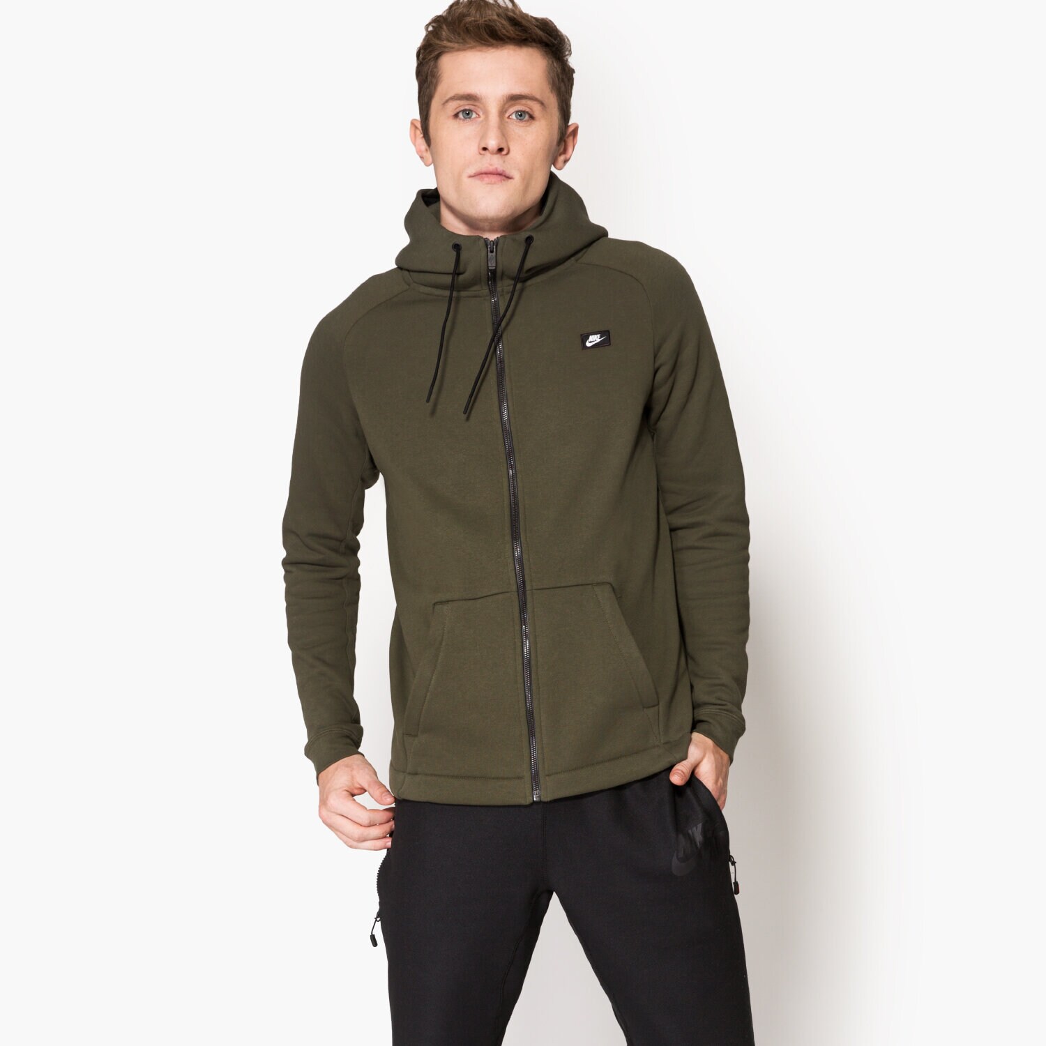 Bărbați bluză NIKE BLUZĂ MODERN HOODIE FZ BB 835858325 Kaki