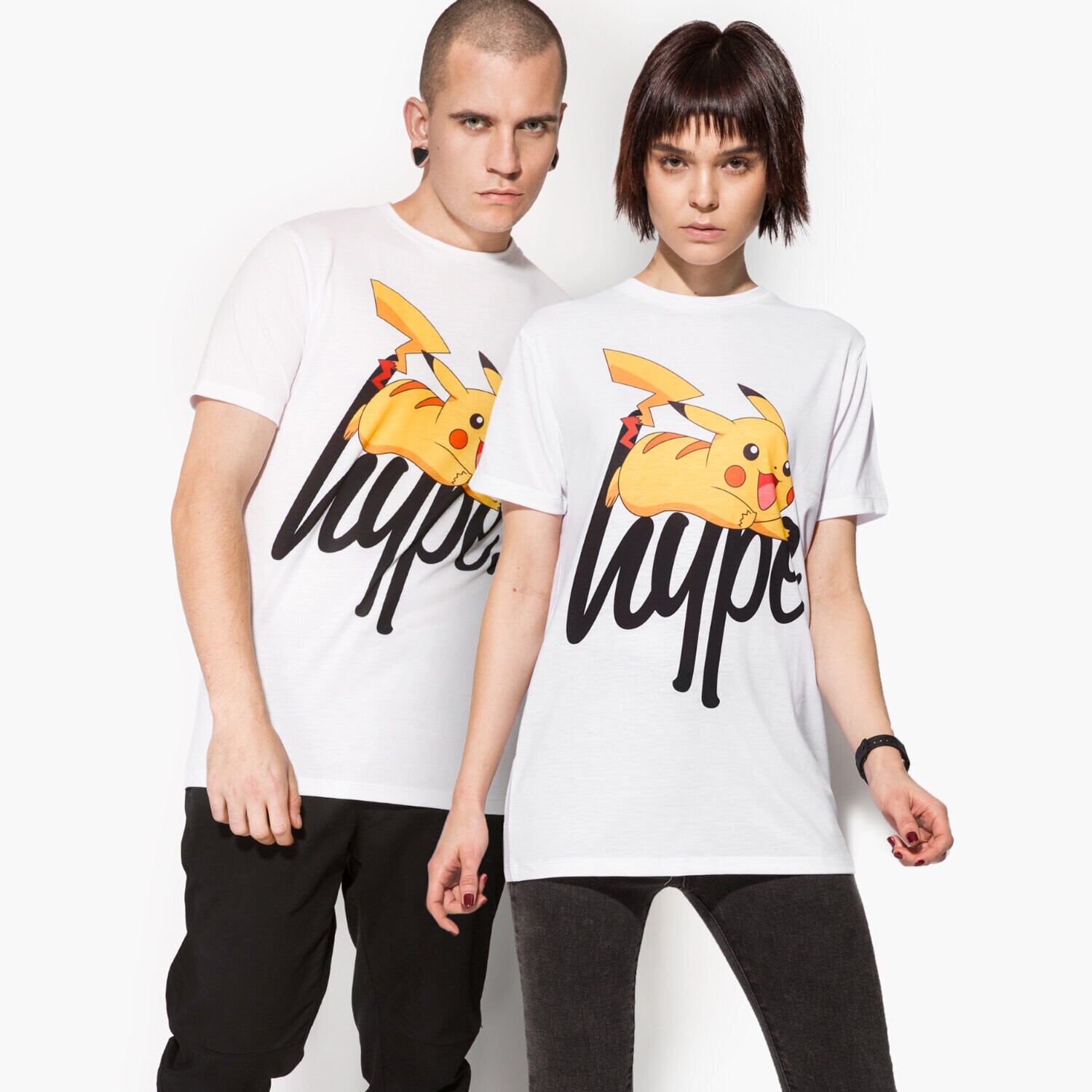 Femei tricou HYPE TRICOU SS PIKACHU SCRIPT HPOK001 Alb