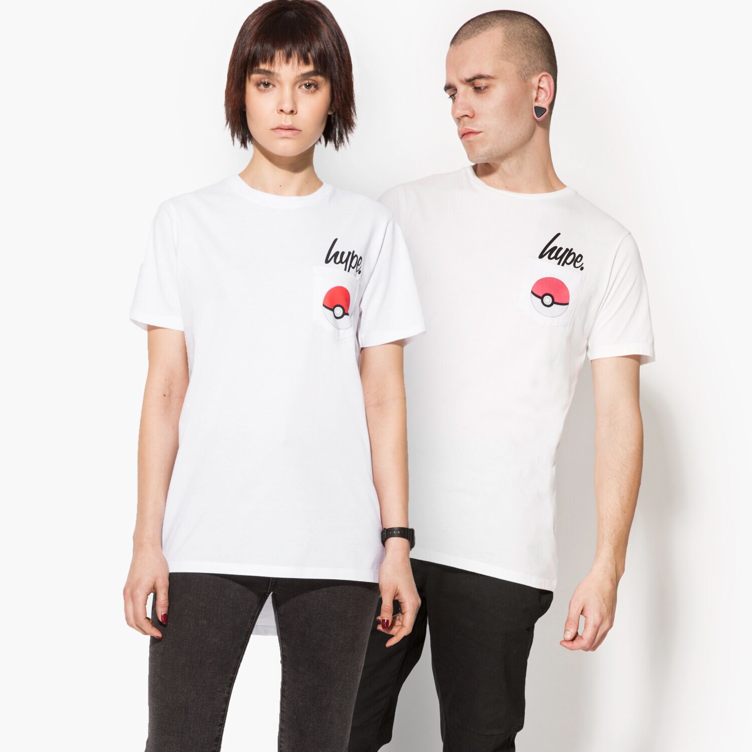 Femei tricou HYPE TRICOU SS POKEBALL POCKET HPOK007 Alb