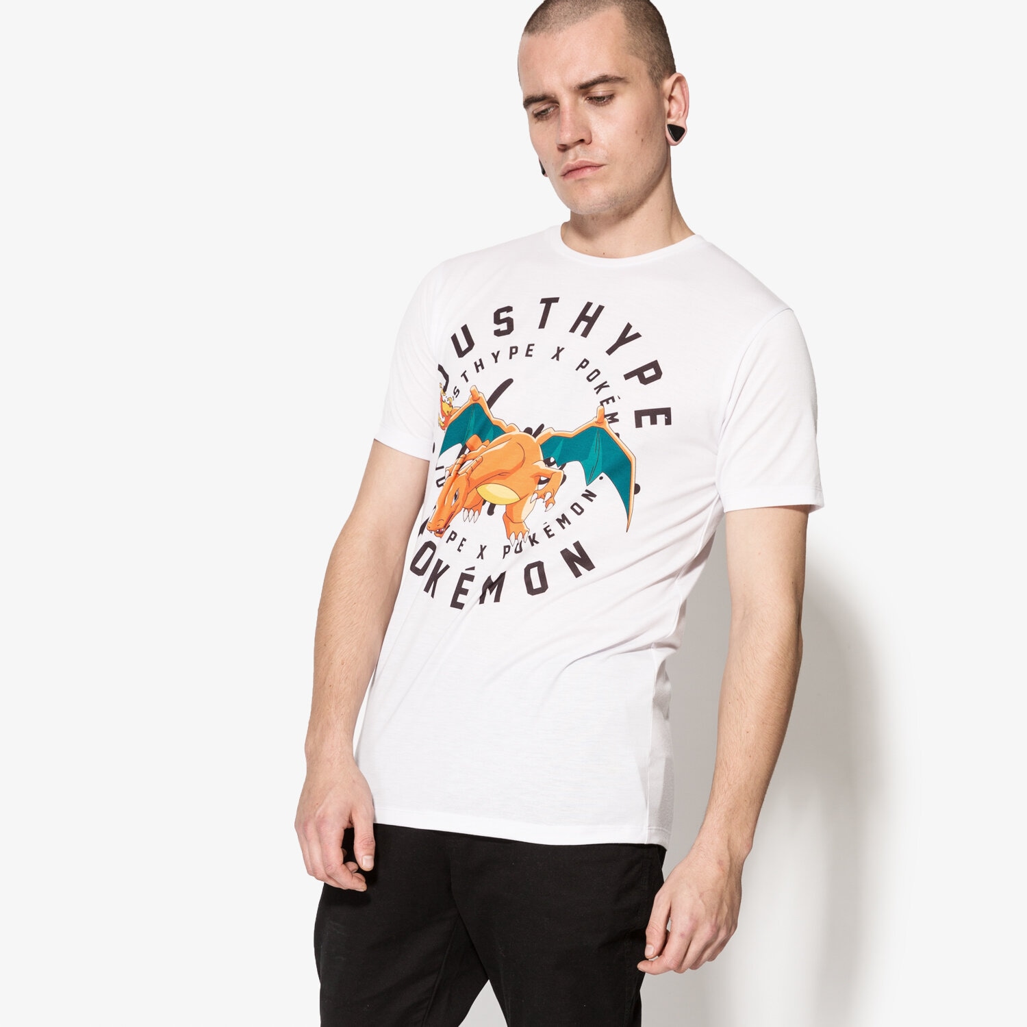 Femei tricou HYPE TRICOU SS CHARIZARD HPOK003 Alb