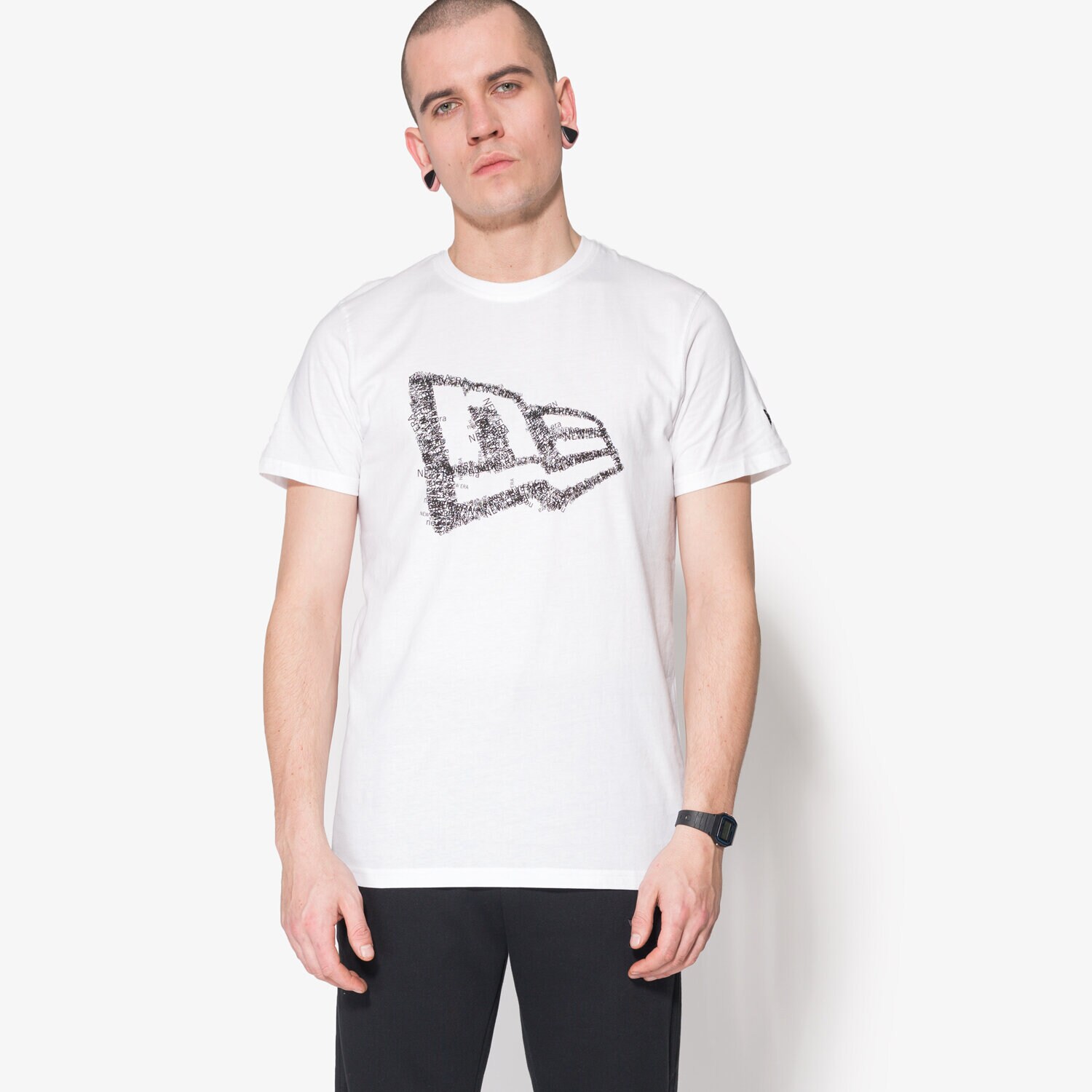 Bărbați tricou NEW ERA CĂMAȘĂ WORDMARK FLAG WHT 11422866 Alb