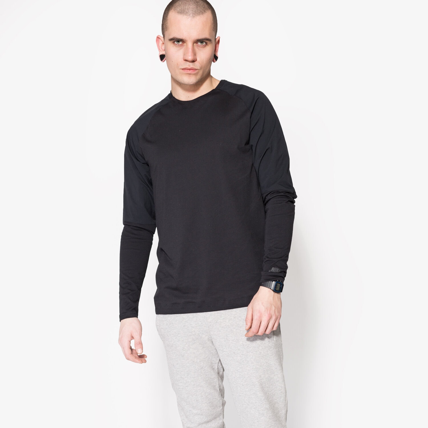 Bărbați tricou NIKE TRICOU LS NSW BND TOP LS 832206010 Negru