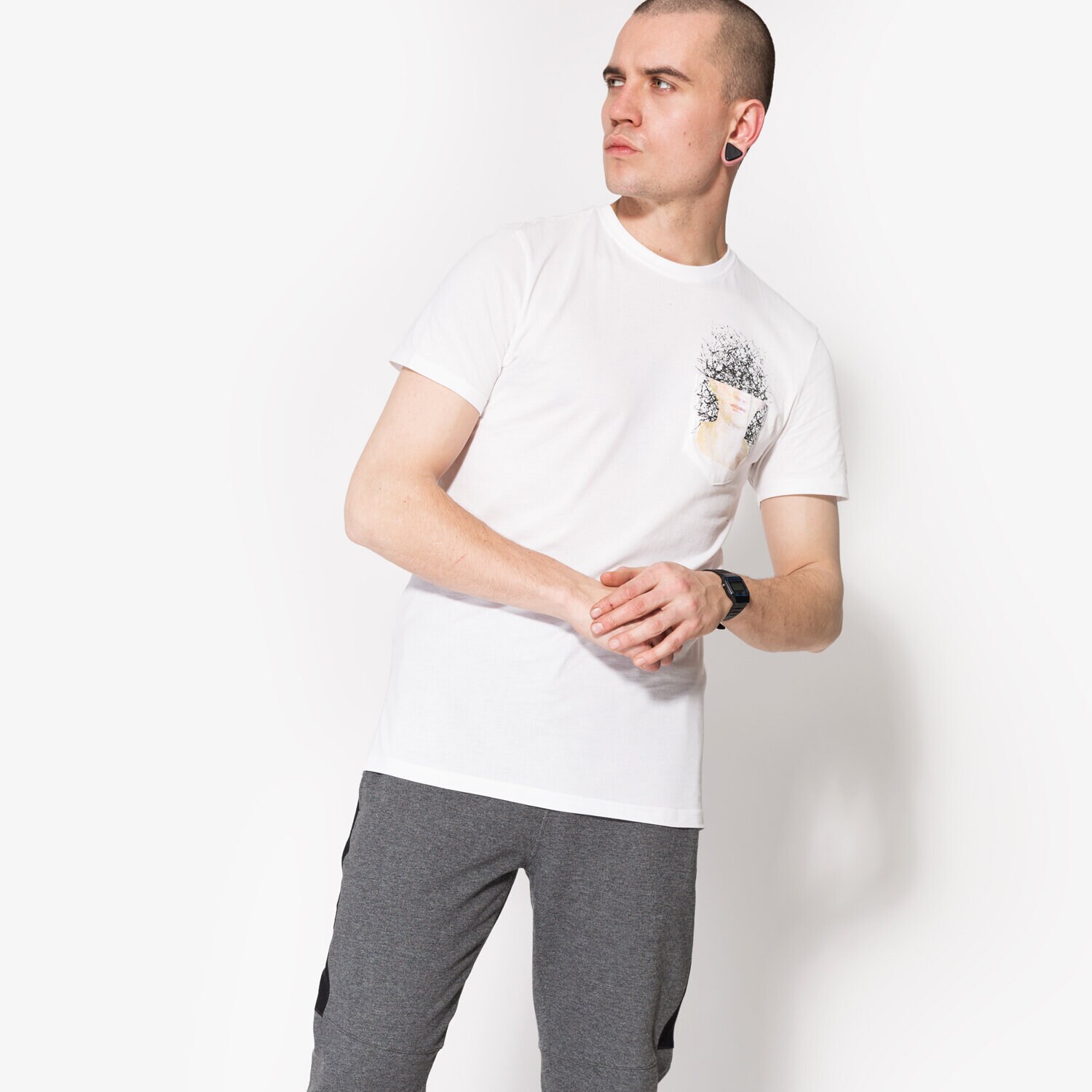 Bărbați tricou CONFRONT TRICOU SS SCULPTURE CF17TSM64001 Alb