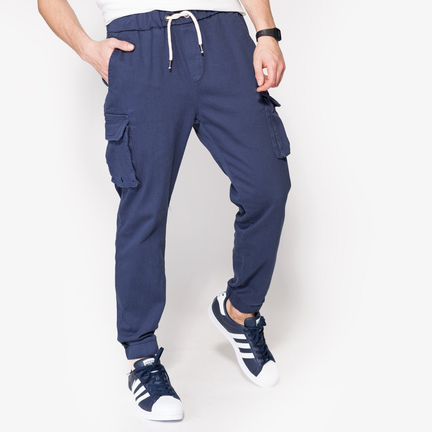 Bărbați pantaloni CONFRONT PANTALONI  LOCKE CF17SPM06002 Bleumarin