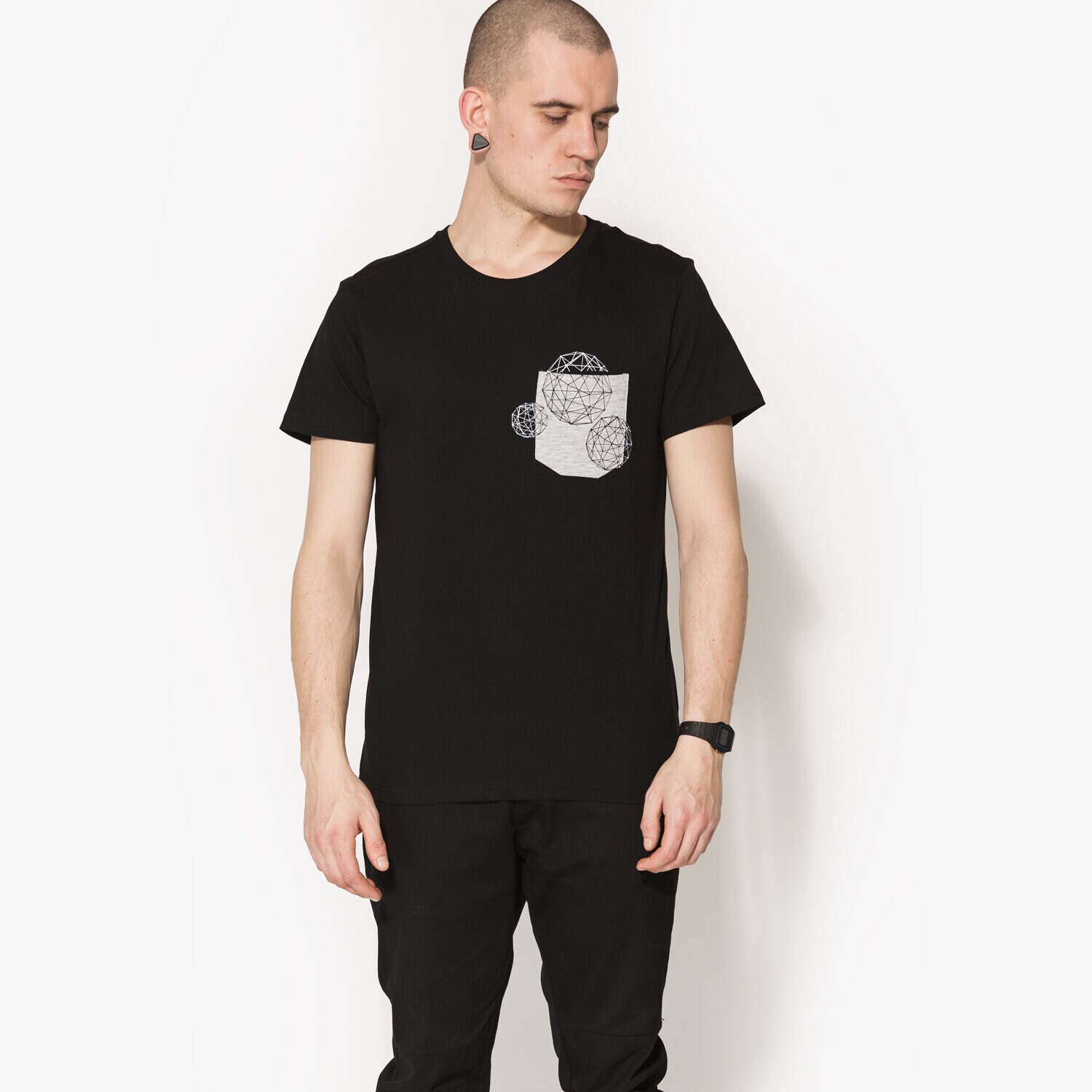Bărbați tricou CONFRONT TRICOU SS GEOMETRY CF17TSM60001 Negru