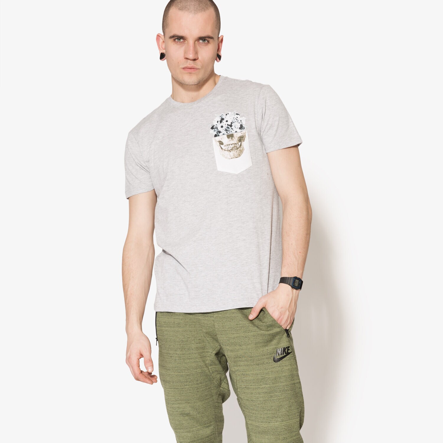 Bărbați tricou CONFRONT TRICOU SS SKULL CF17TSM62001 Gri