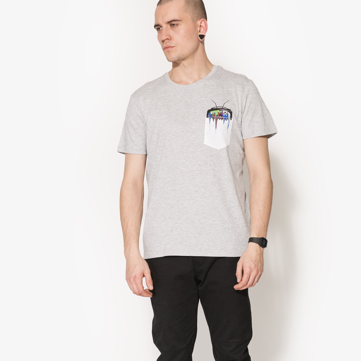 Bărbați tricou CONFRONT TRICOU SS RADIO CF17TSM65001 Alb