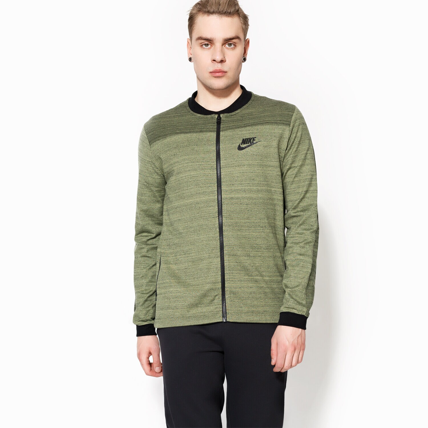 Bărbați bluză NIKE BLUZĂ NSW AV15 JKT KNIT 837008387 Verde