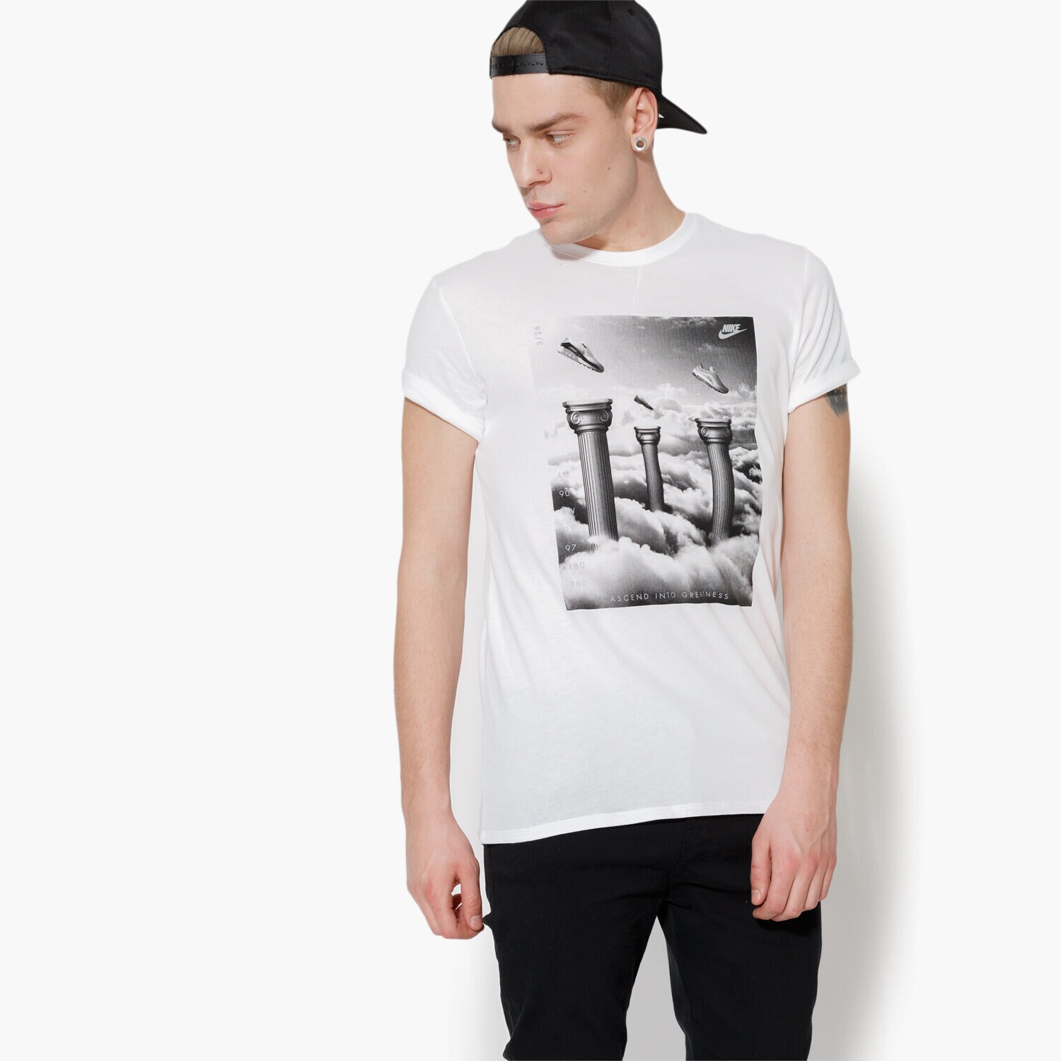 Bărbați tricou NIKE TRICOU SS TEE S+ 5 867216100 Alb