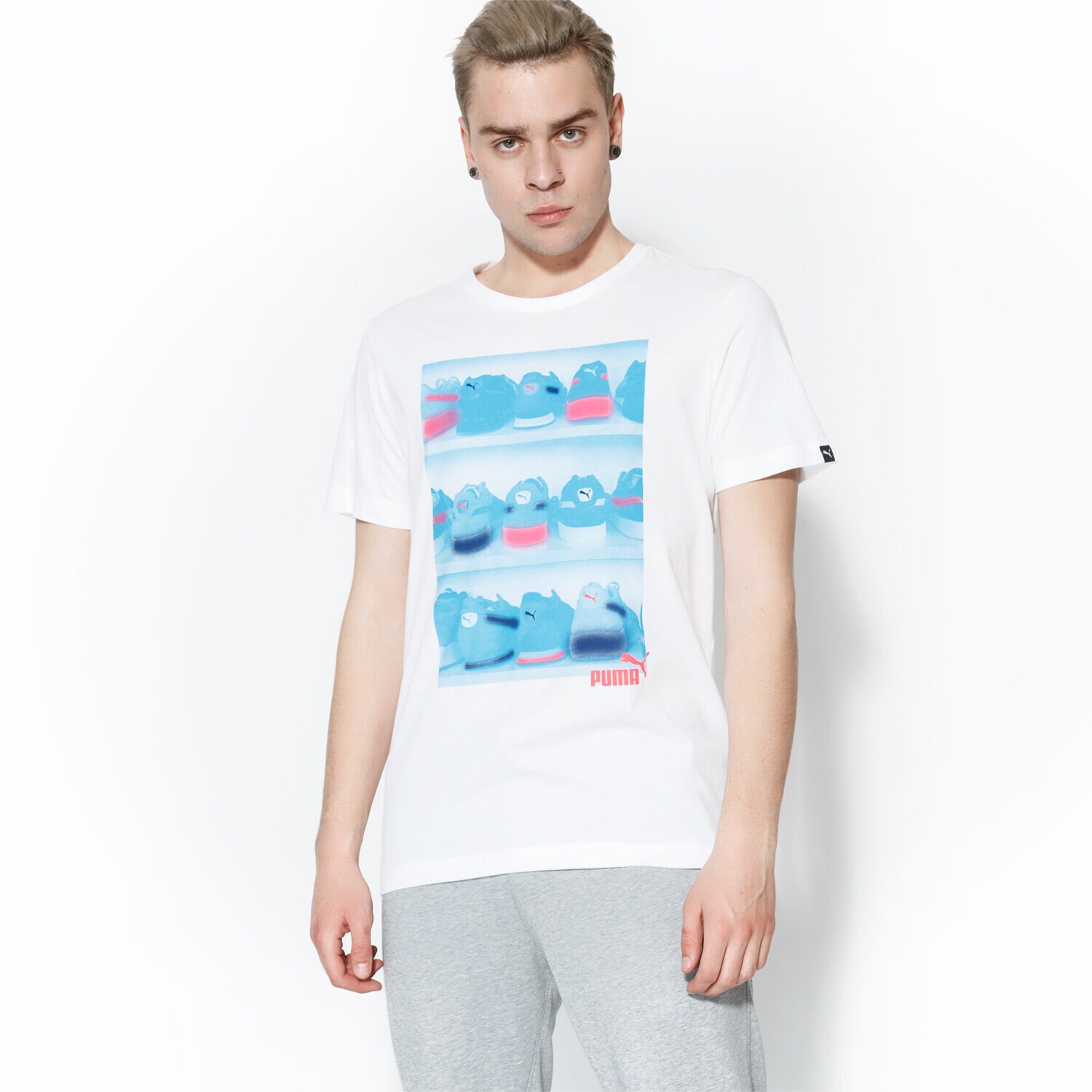 Bărbați tricou PUMA TRICOU SS SNEAKER PHOTO TEE 59093502 Alb