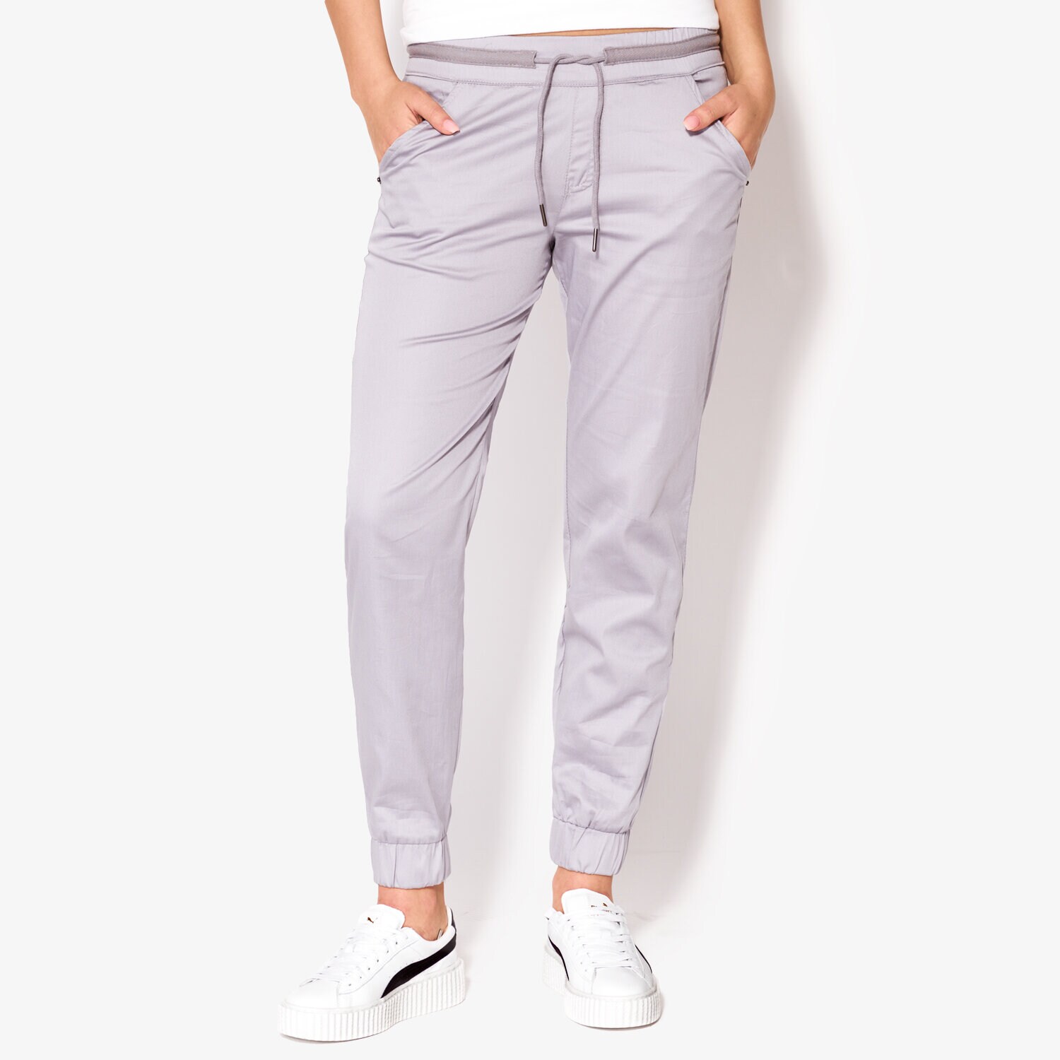 Femei pantaloni CONFRONT PANTALONI  LAVSA CF17SPD26001 Gri